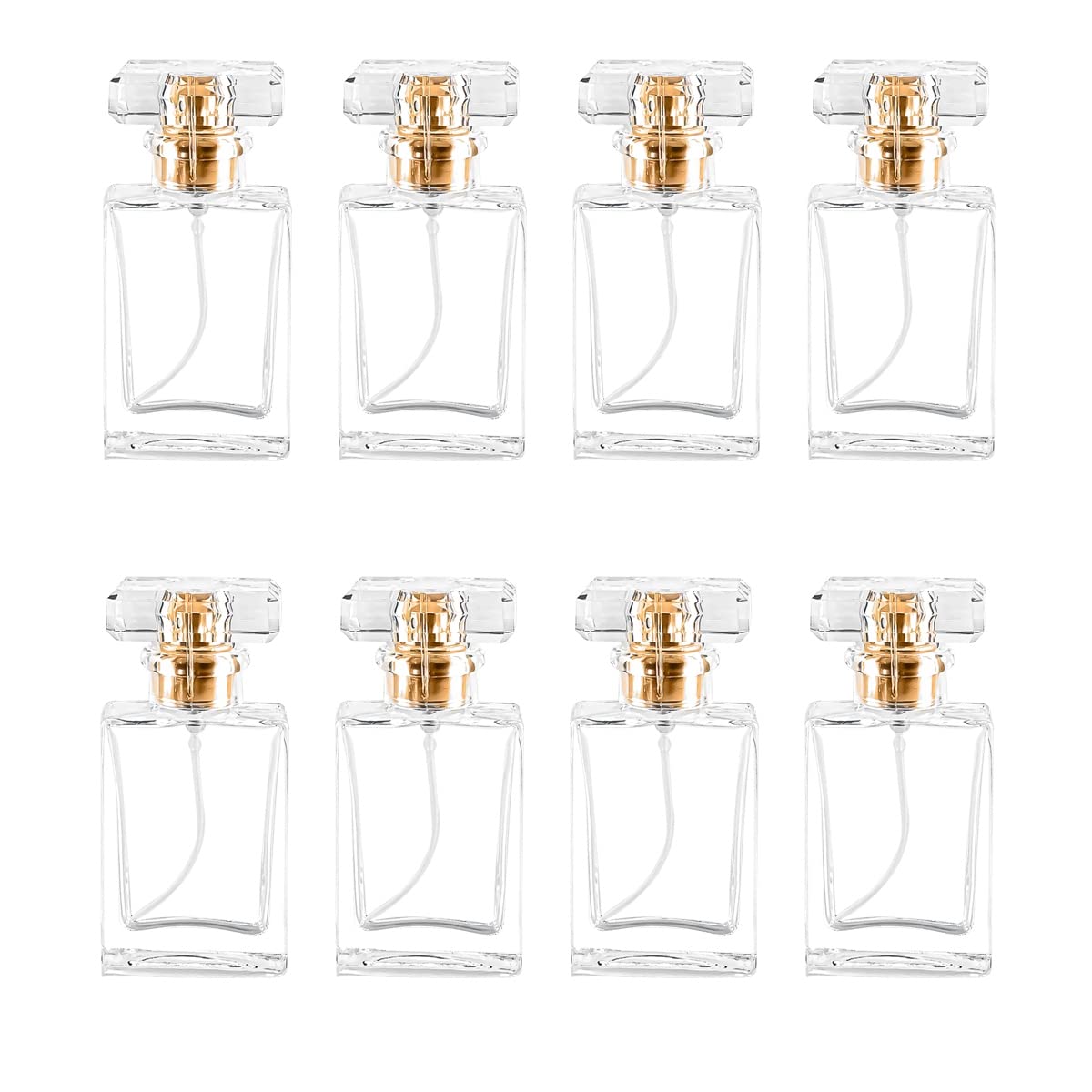 Glass Perfume Bottle Empty Refillable 8Pack Clear Travel Perfume Spray Atomizer Bottle 50Ml Perfume Fine Mist Spray Bottle Perfu