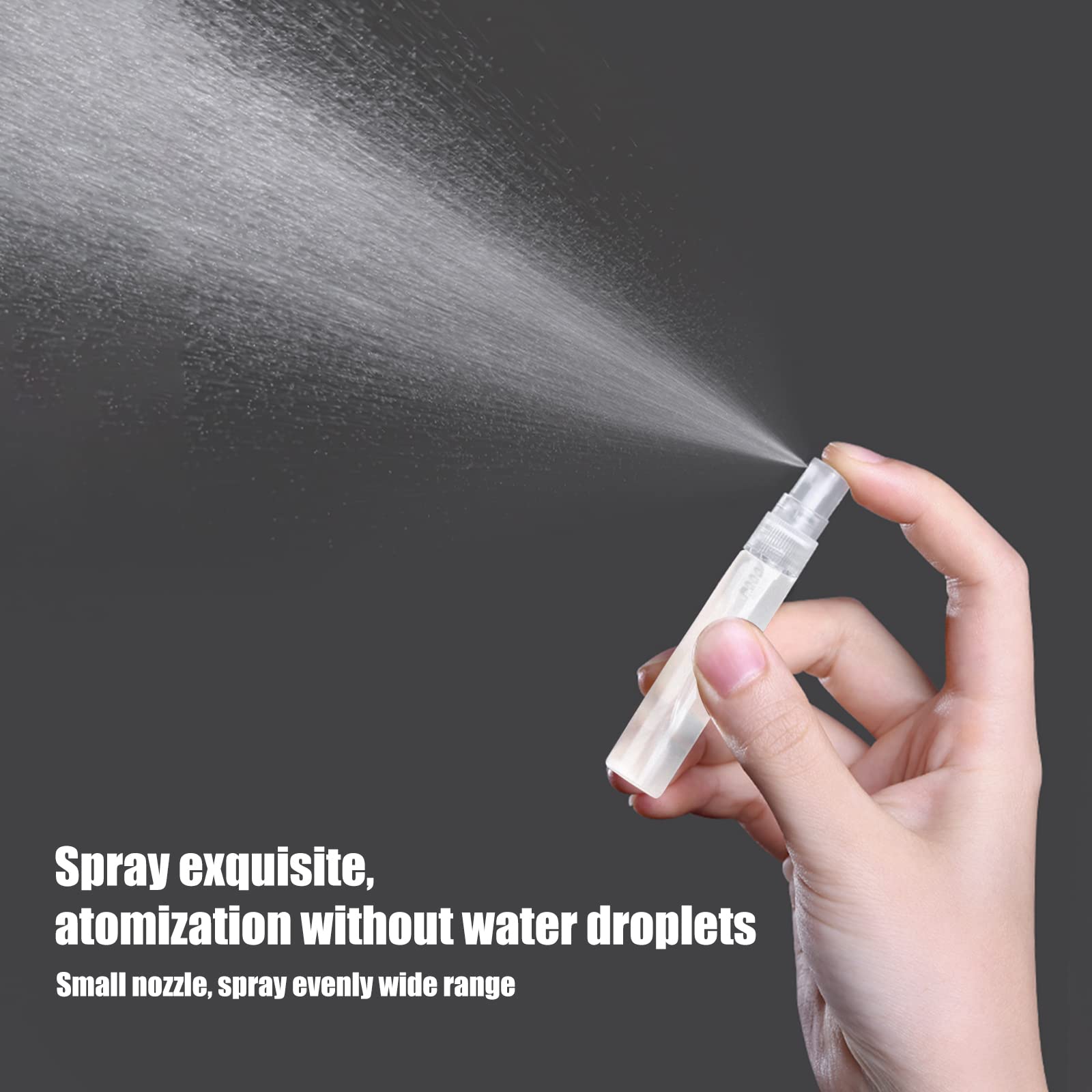 Kinbom 5Pcs 8Ml Perfume Atomizers Refillable, Matte Plastic Small Spray Bottles For Travel Fine Mist Empty Spritzer Bottles For