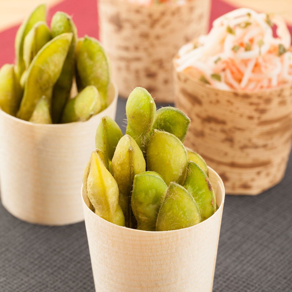 Restaurantware 1 Ounce Appetizer Cups 200 Disposable Mini Tasting Cups - Durable Sustainable Shaved Pinewood Dessert Cups For Ca