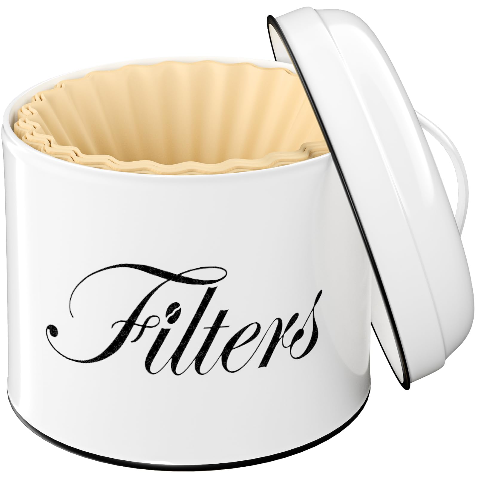 Apoimna Coffee Filter Holder, Coffee Bar Accessories For Coffee Bar Station, Basket Round Coffee Filter Container Storage For Co