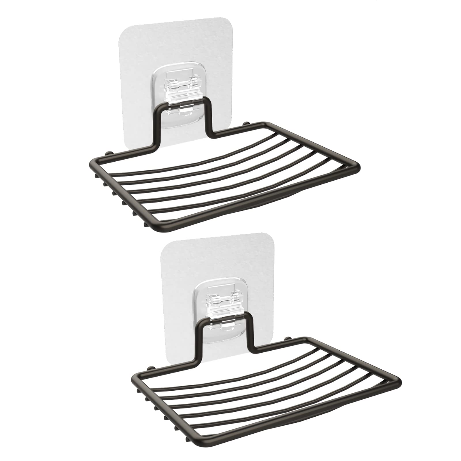 Laigoo 2Pcs Shower Soap Dish, Sus304 Stainless Steel Bar Soap Holder Wall Mounted, Self Adhesive Sponge Holder For Bathroom/Show