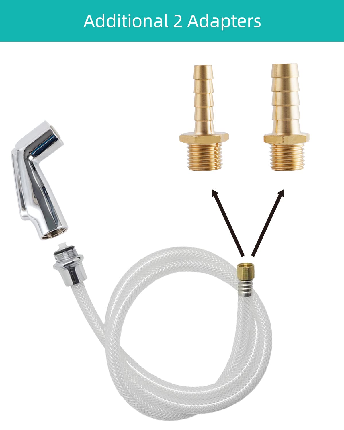 Hygie Rinse Kitchen Sink Spray Attachment - Chrome Finish, ABS Material, Model HYsidesparyer-808-C, Compatible with Moen/Delta Faucets