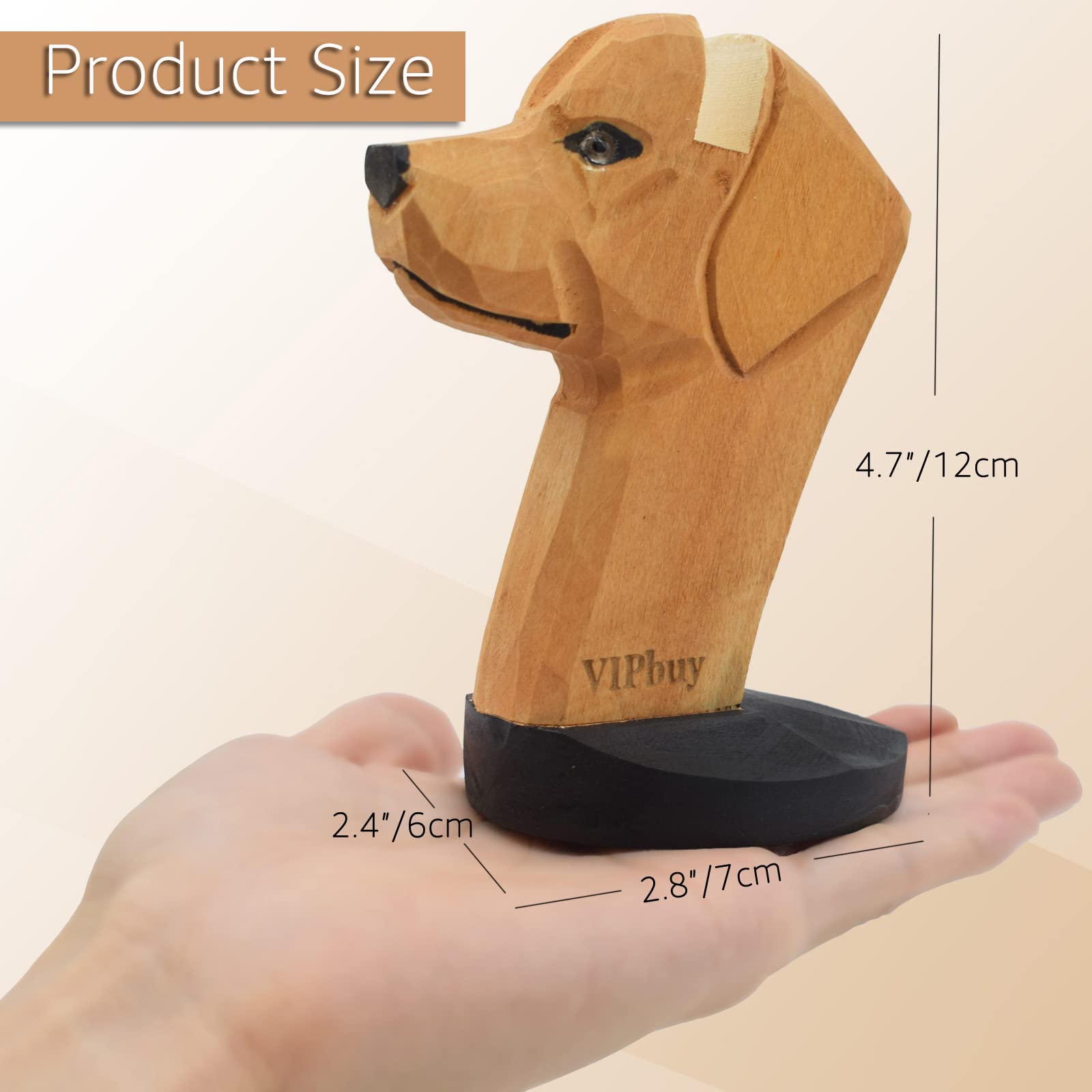 VIPbuy Handmade Labrador Retriever Shape Wood Carving Glasses Spectacle Holder Stand Sunglasses Display Rack Home Office Desk D