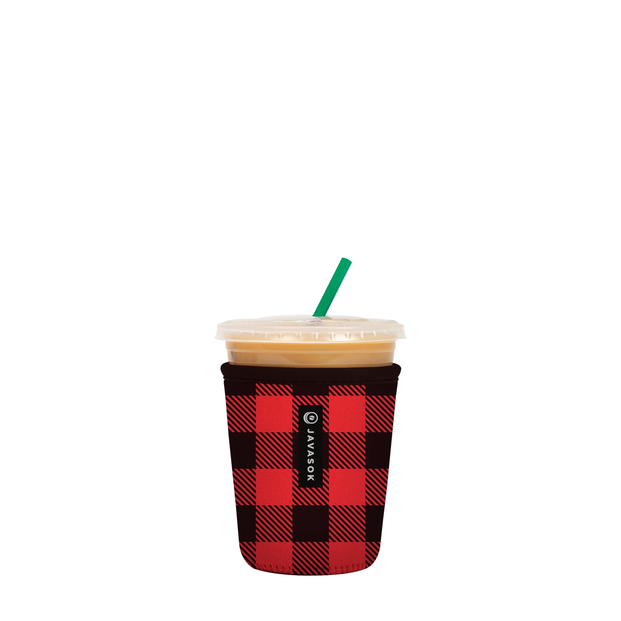 Sok It Java Sok Iced Coffee & Cold Soda Insulated Neoprene Cup Sleeve (Buffalo Check, Small: 16-20oz)