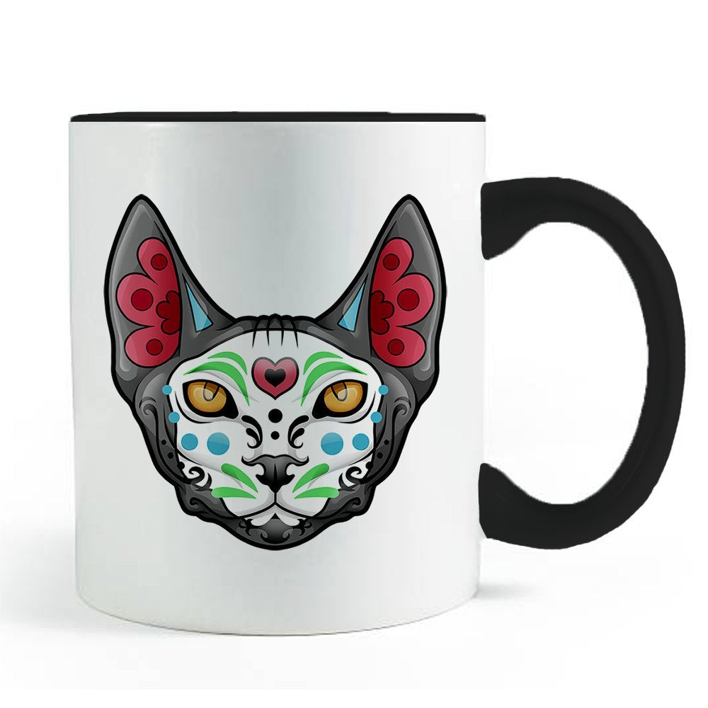 Sugar Skull Sphynx Cat - Coffee And Tea Mug