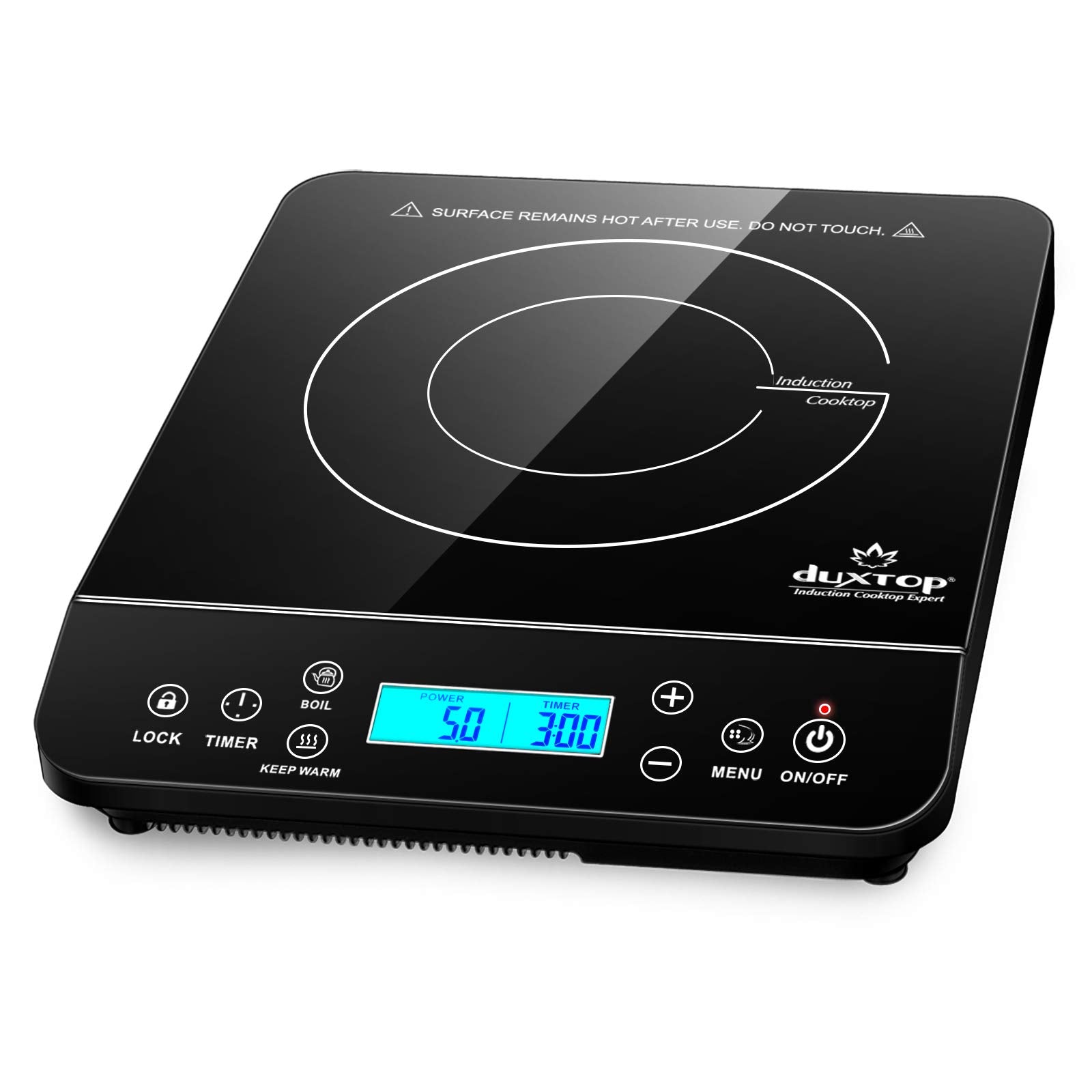 Duxtop Portable Induction Cooktop, Countertop Burner Induction Hot Plate With Lcd Sensor Touch 1800 Watts, Black 9610Ls Bt-200Dz