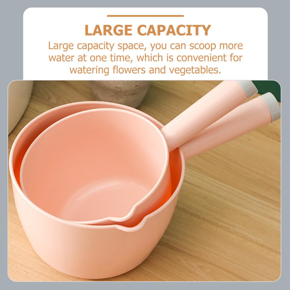 Doitool 2Pcs Plastic Water Ladle Thicken Baler Water Dipper Bathing Scoop Cup Japanese Style Water Spoons For Home Kitchen Cooki