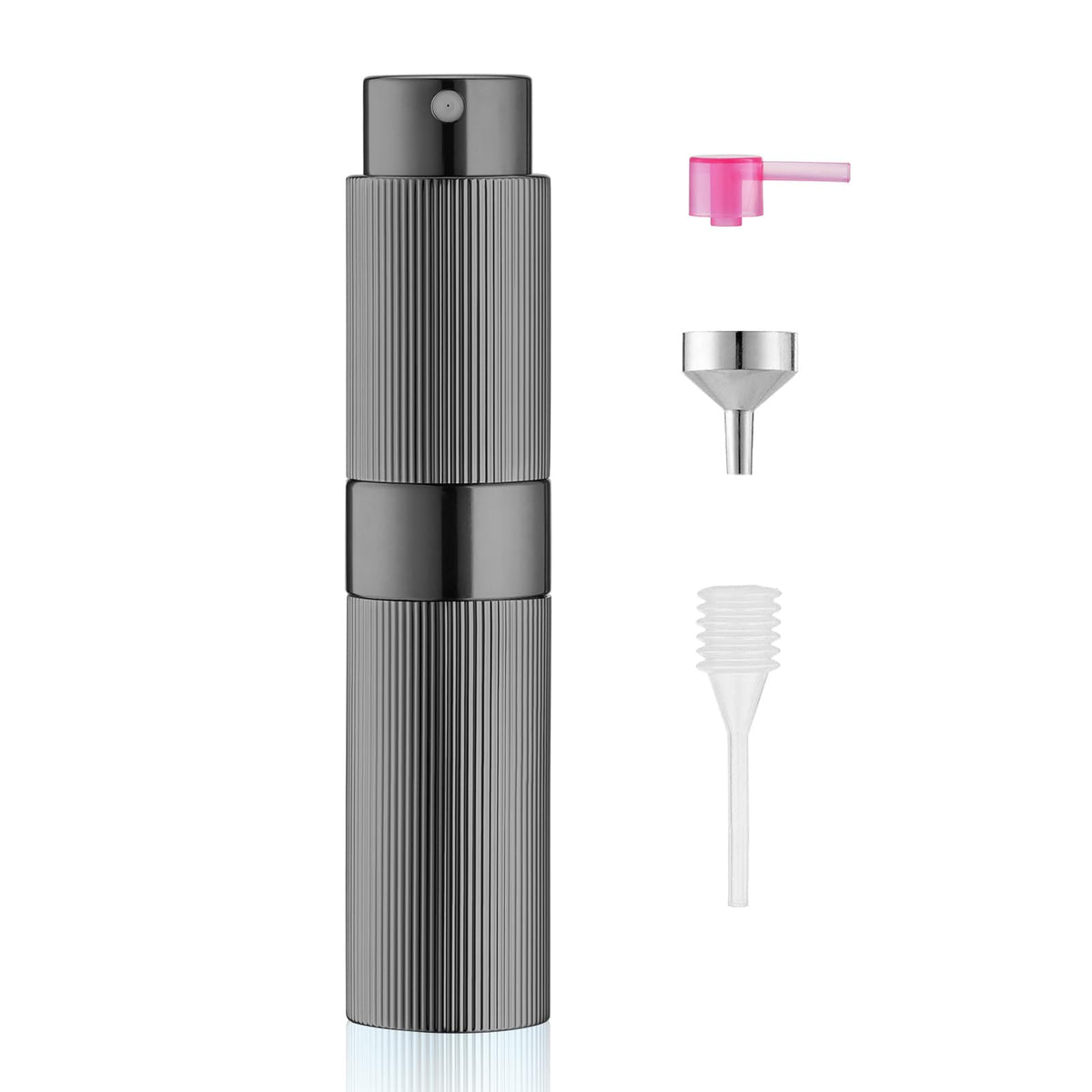 Lisapack 8Ml Perfume Atomizer Spray Bottle, 1Pcs Travel Cologne Sprayer Refillable, Empty Mini Portable Perfume Dispenser (Grey)