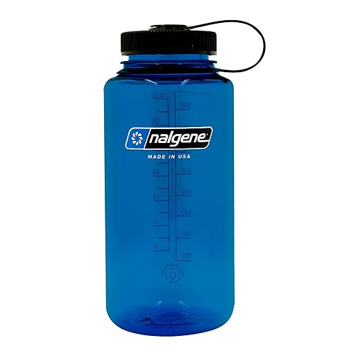 Nalgene Sustain Tritan Bpa-Free Water Bottle Made With Material Derived From 50% Plastic Waste, 32 Oz, Wide Mouth, Slate Blue