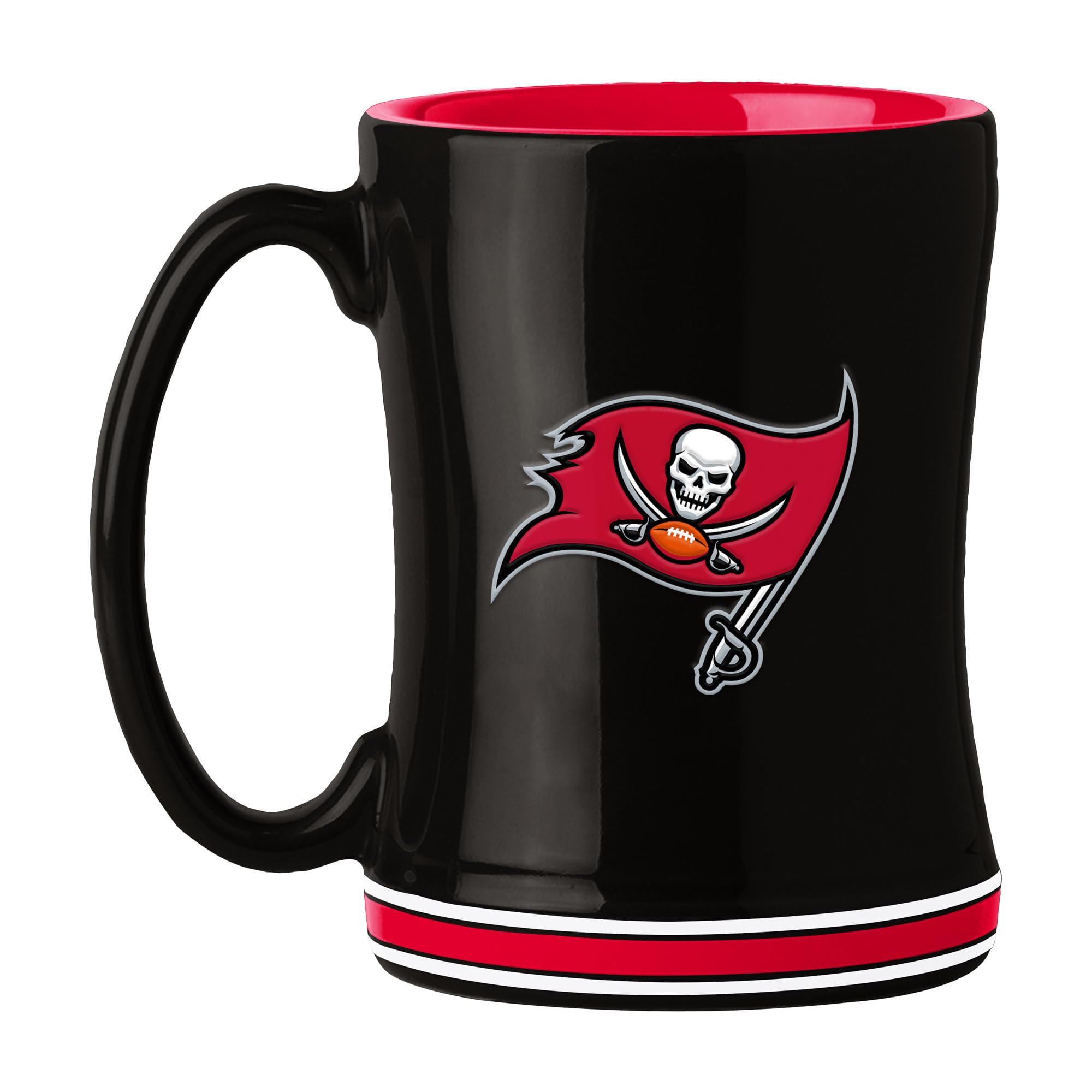 Tampa Bay Buccaneers Coffee Mug 14oz Sculpted Relief Team Color