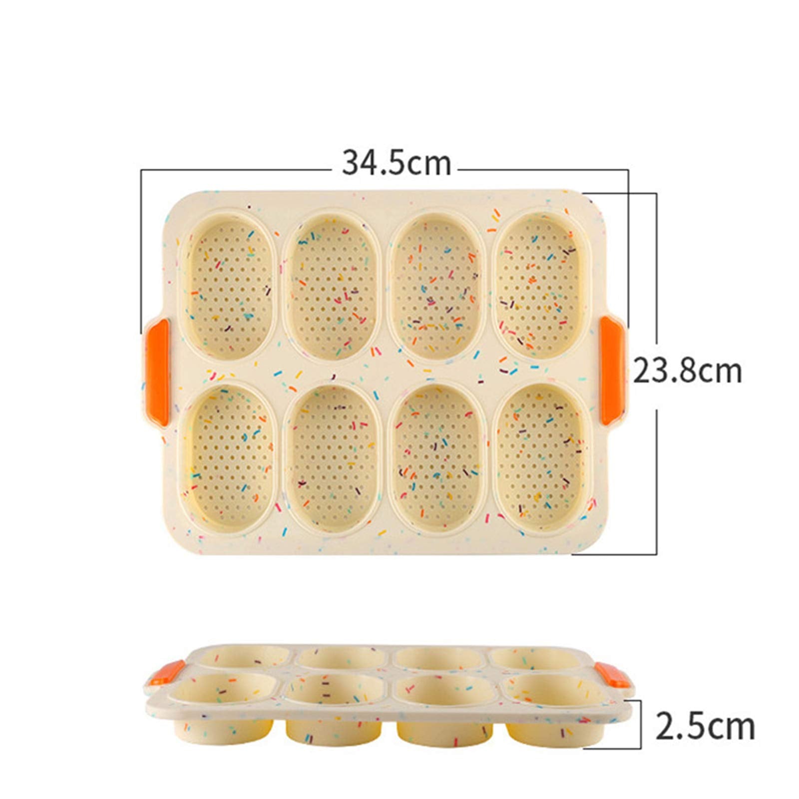 Joyeee French Bread Tray For Baking, Non Stick French Bread Baguette Mold, Mini Cake Baking Pan Mold, Baguette Loaf Baking Pan F
