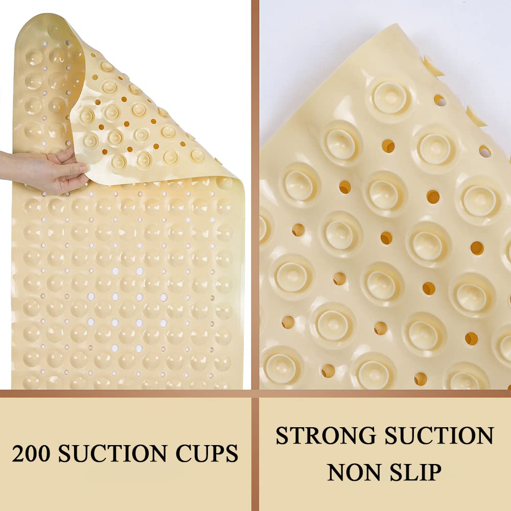 Sheepping Baby Bath Mat For Tub Non Slip Extra Long Cover Bathtub Mat For Toddler Kids 40 X 16 Inch - Eco Friendly Infant Bath T