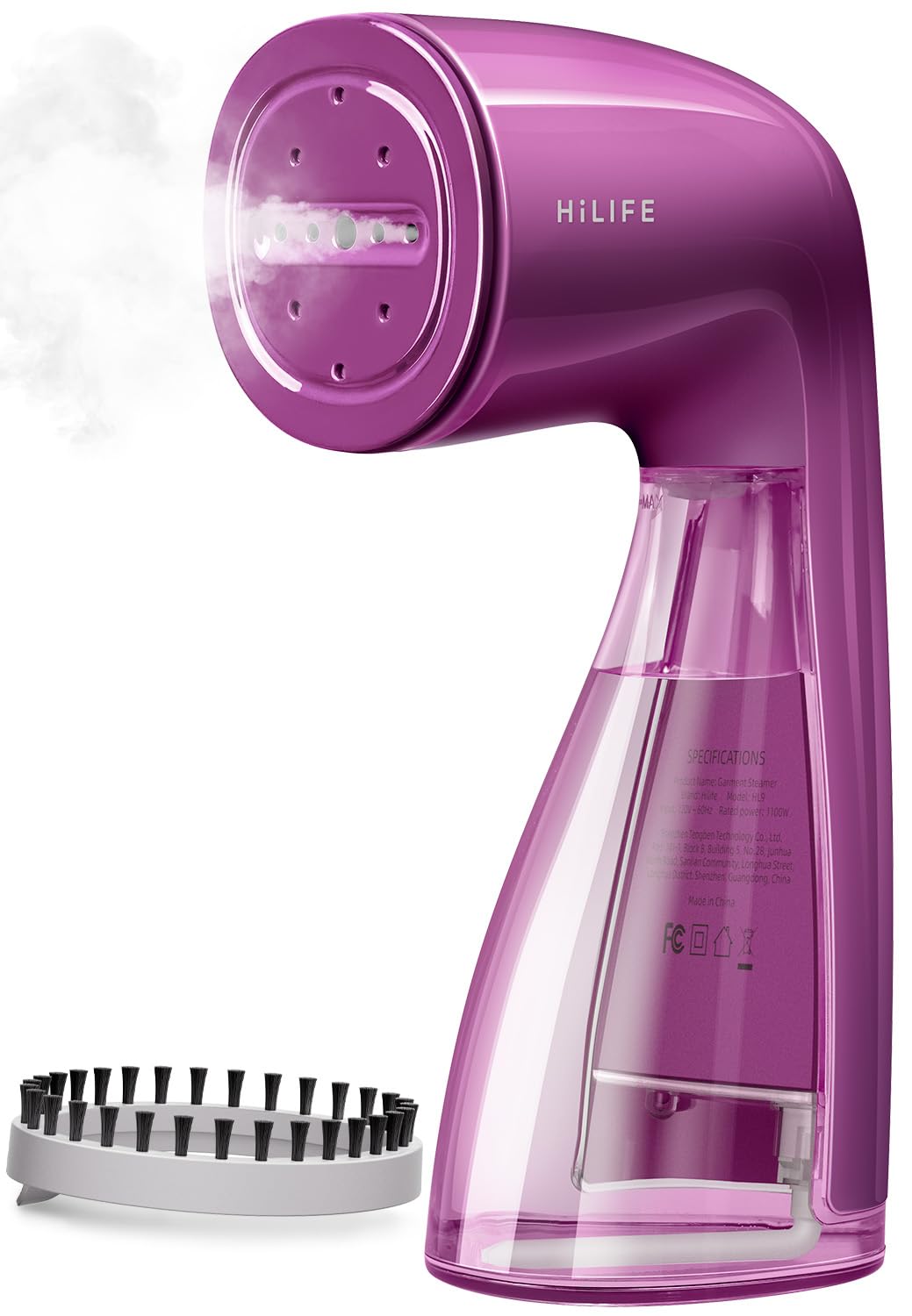 HiLIFE Steamer for Clothes, 1100W Clothes Steamer, Fast Wrinkle Removal with Large 300ml Tank, Ideal for All Fabrics, Easy to Us