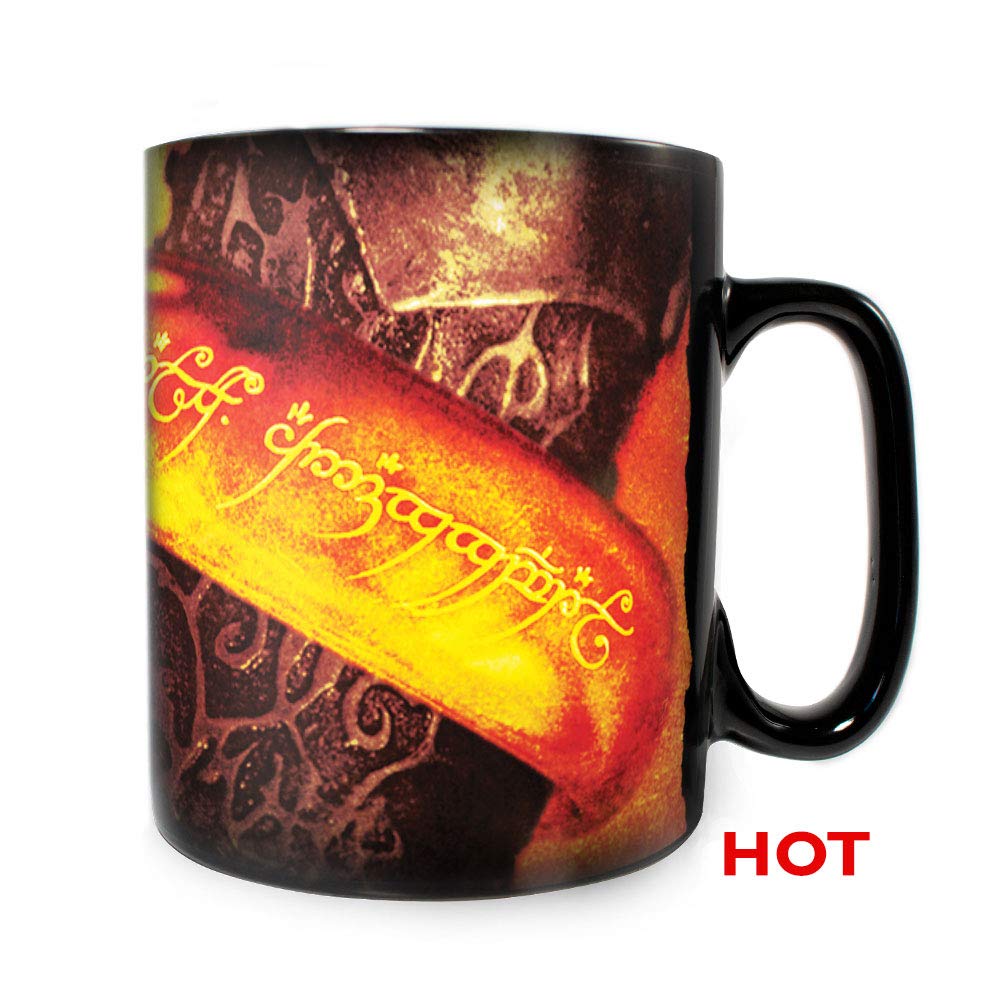 Morphing Mugs The Lord Of The Rings The One Ring To Rule Them All Heat Reveal Ceramic Coffee Mug - 16 Ounces