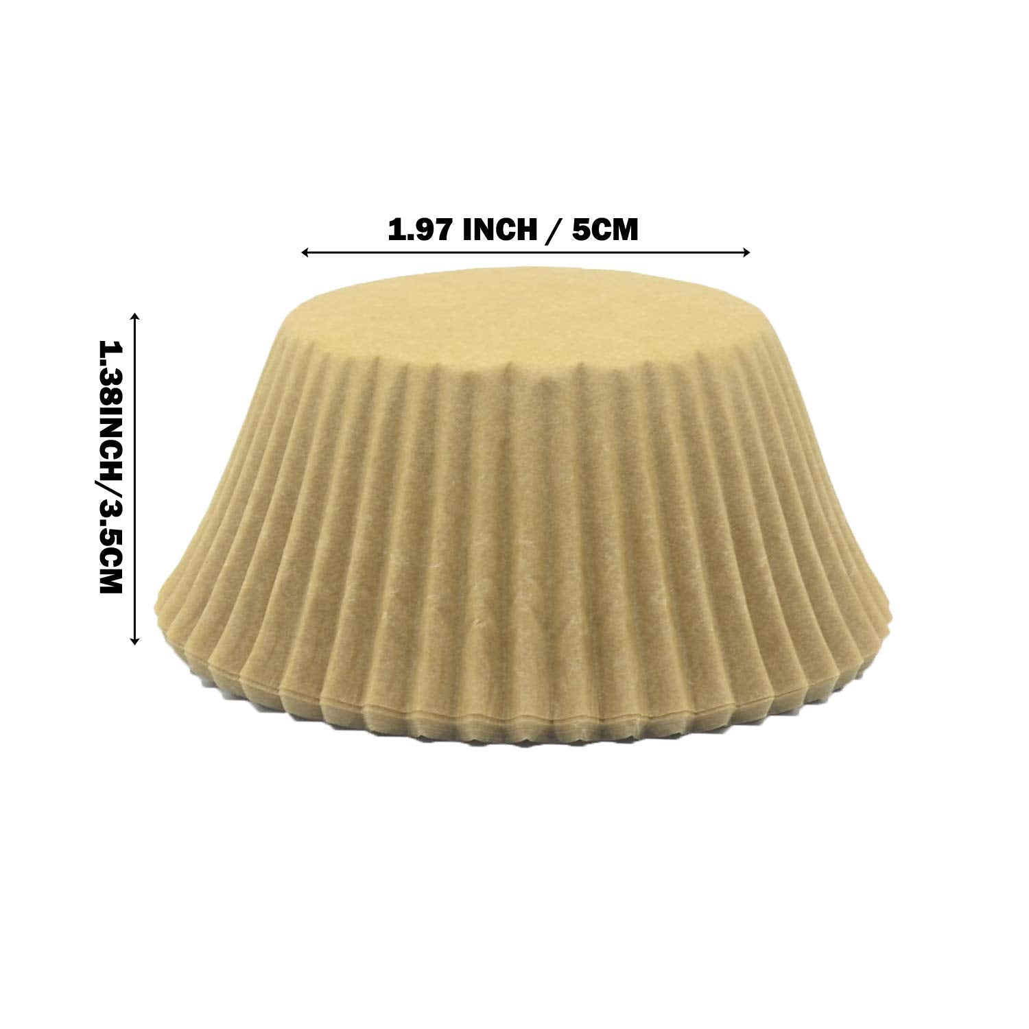 Mombake Premium Natural Greaseproof Cupcake Liners Muffin Paper Baking Cups Standard Size, 100-Count