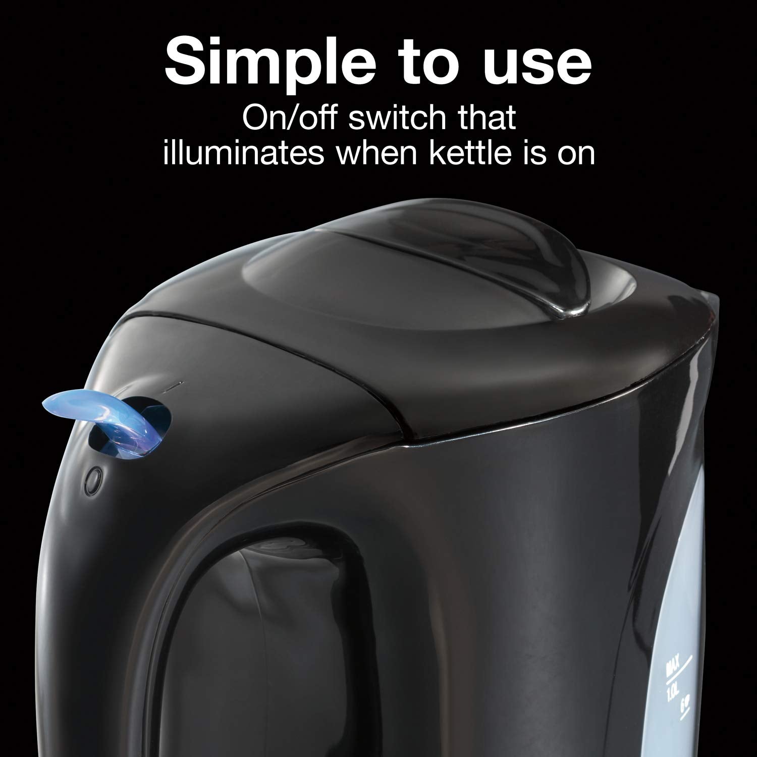 Proctor Silex Electric Tea Kettle, Water Boiler & Heater Auto-Shutoff & Boil-Dry Protection, 1000 Watts For Fast Boiling, 1 Lite