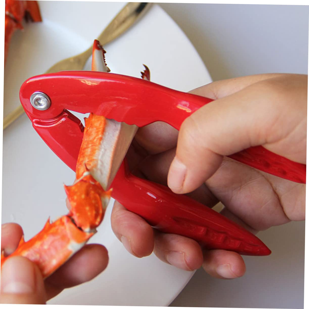 Offsch 2Pcs Crab Clamp Lobster Clip Multi Peeler Stainless Steel Spoon Cookies Nut Lobster Spoons Crab Legs Crackers Lobster Cra