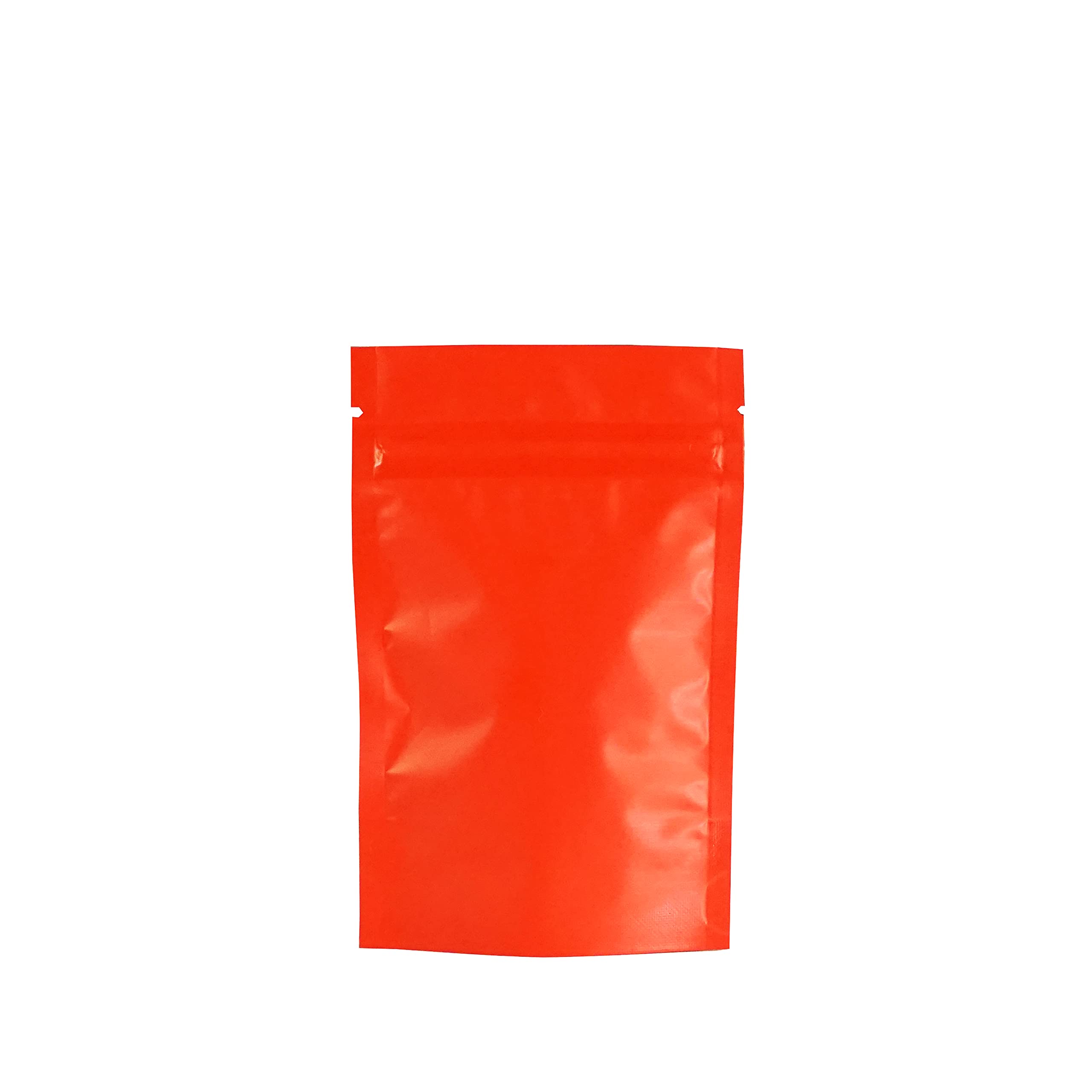 100PCS Matte Double-Sided Colored Stand-Up Bags (8.5x13cm (3.3x5.1), Flat Red)