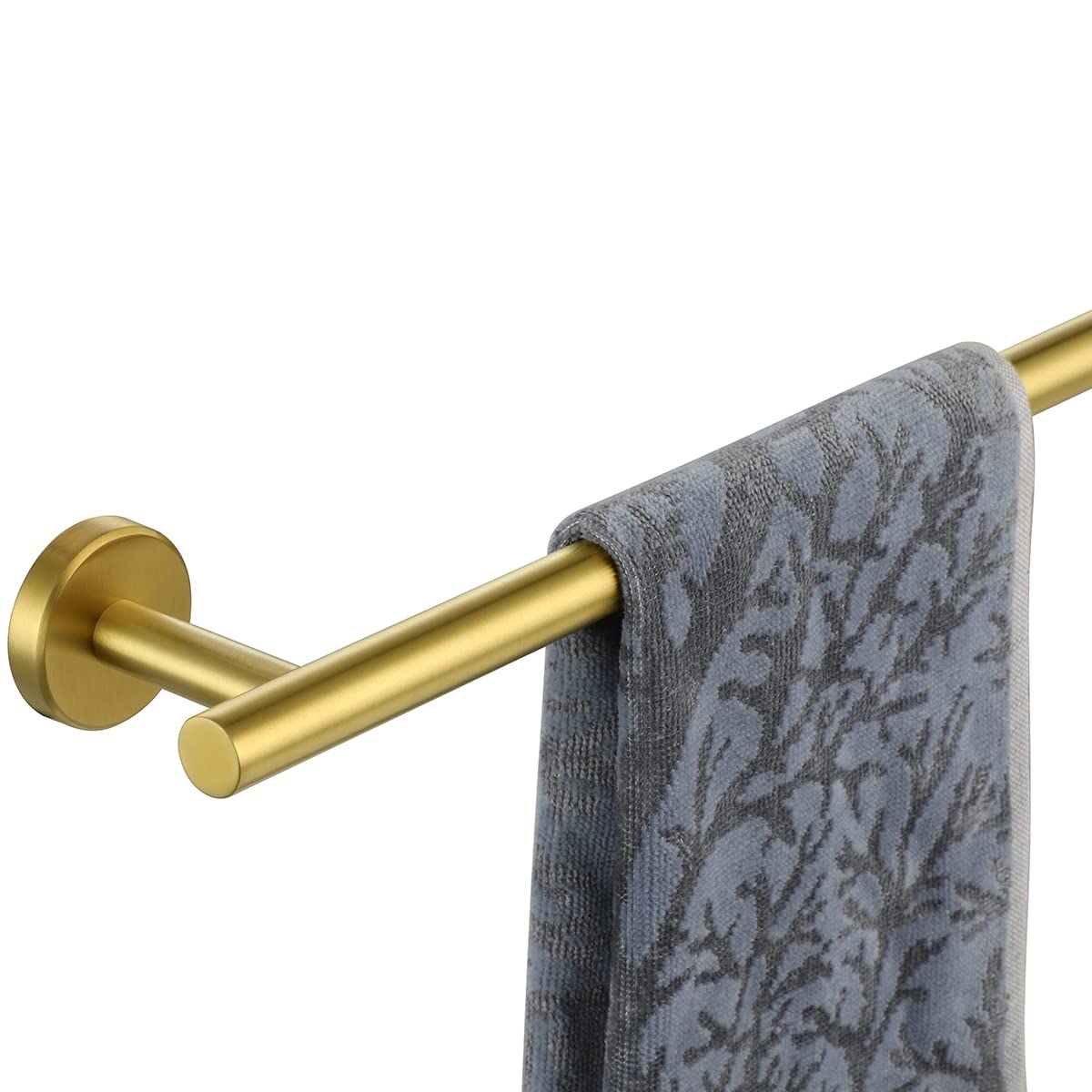 JQK Bathroom Towel Bar  12 Inch 304 Stainless Steel Thicken 0.8mm Towel Rack  Towel Holder Brushed Gold Wall Mount  Total Length 15 Inch TB110L12-BG