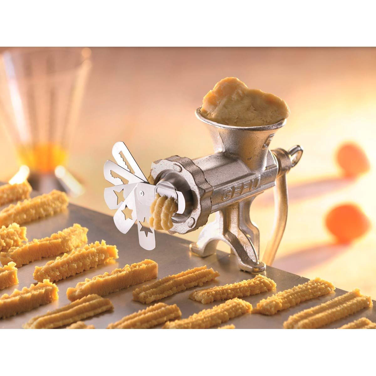 Gefu Cookie Press Attachment (Size 7/8), 6.8Cm, Steel