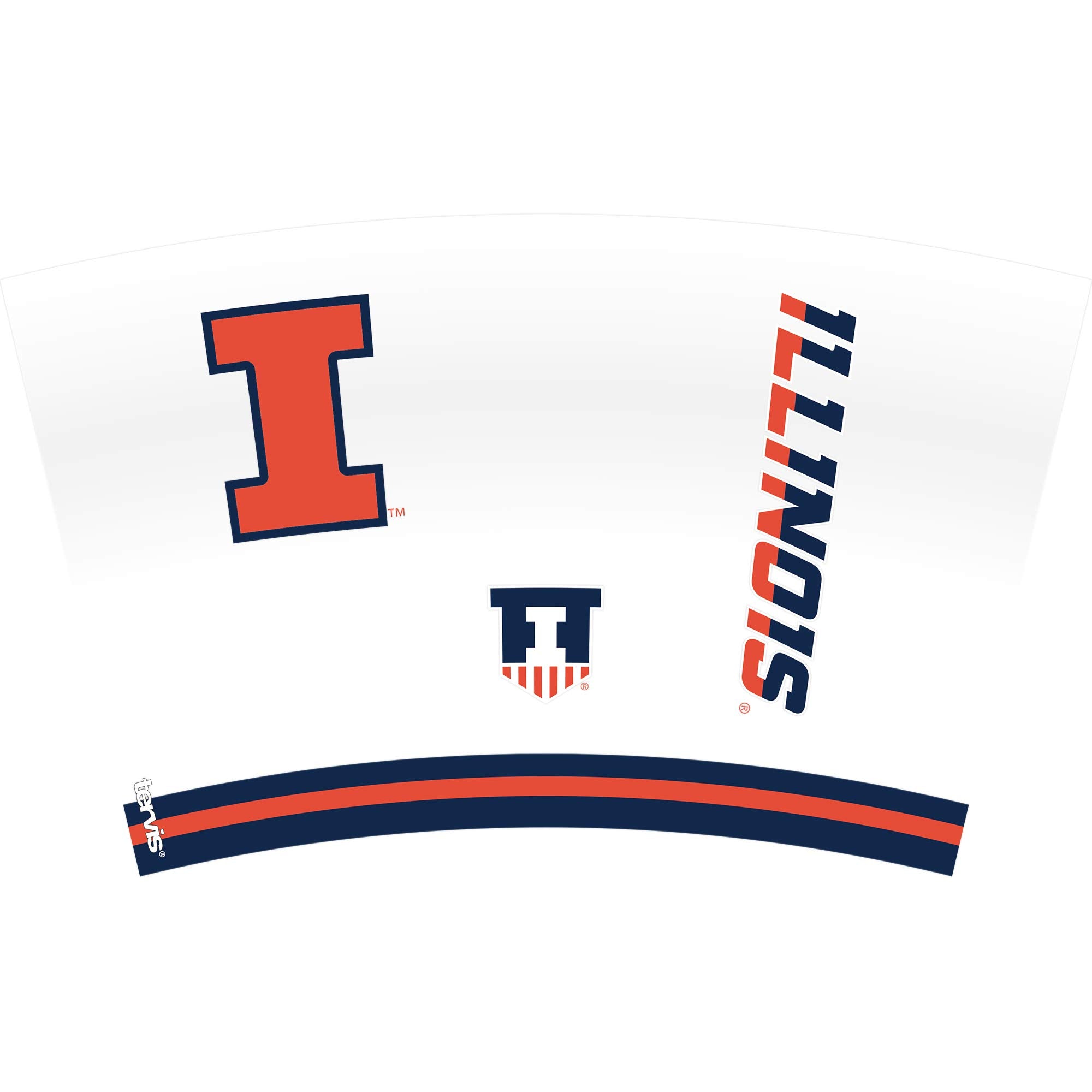 Tervis Made In Usa Double Walled University Of Illinois Fighting Illini Insulated Tumbler Cup Keeps Drinks Cold & Hot, 16Oz, Arc