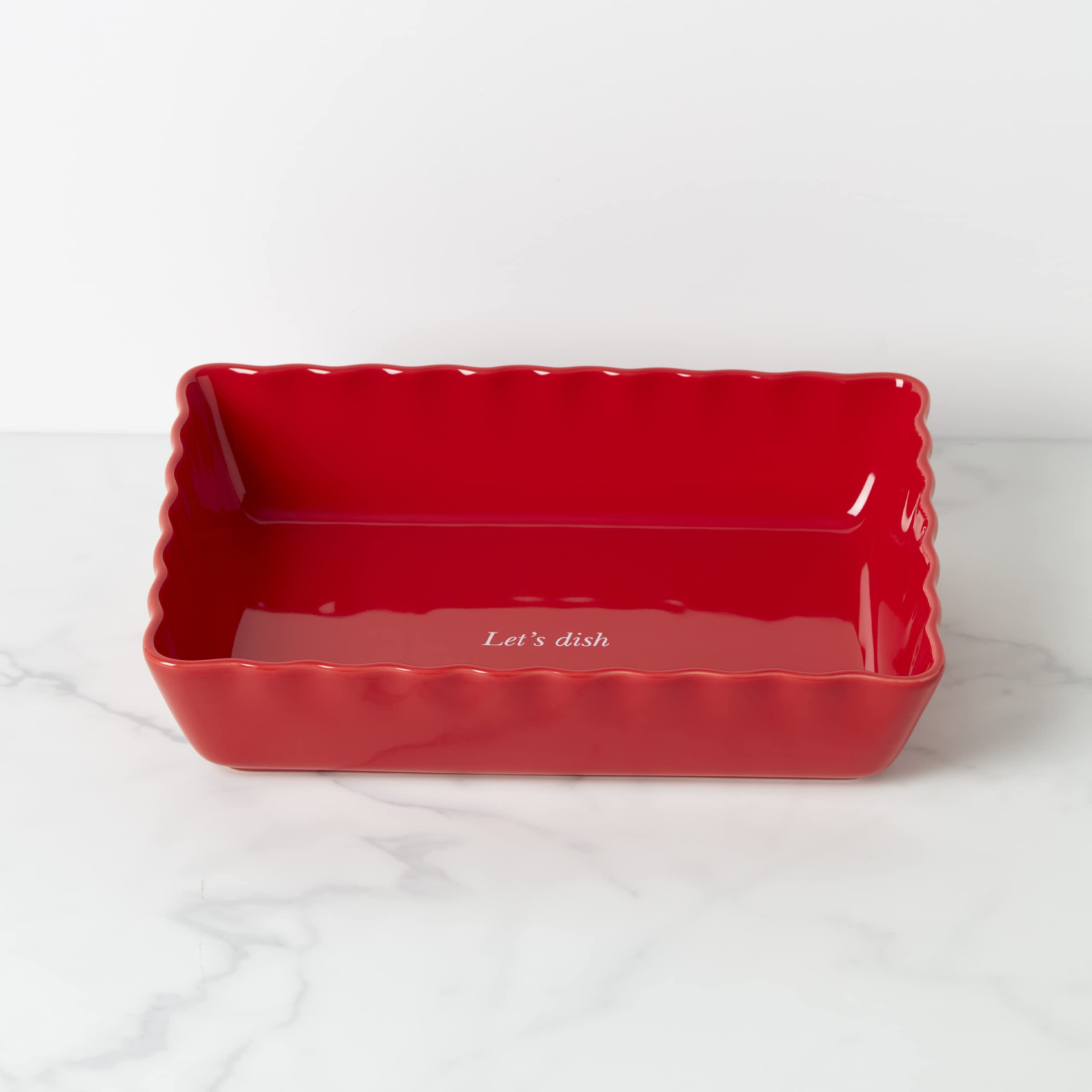 Kate Spade New York Make It Pop Rectangle Baking Dish, One Size, Red