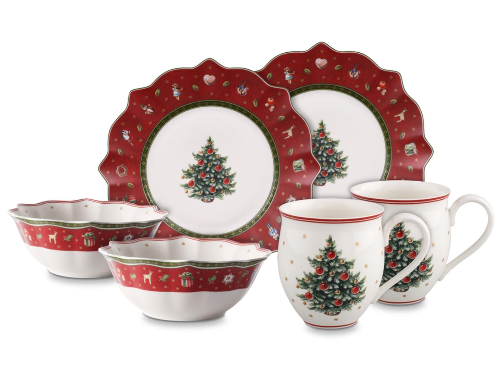 Villeroy & Boch 6-Piece Delight Breakfast Set for 2  Red