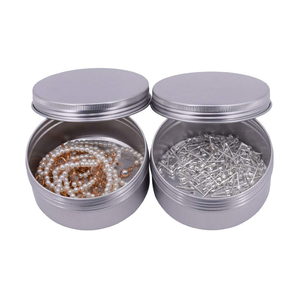 Qixivcom 10 Packs 5 Oz 150Ml Round Tin Cans Aluminum Tin Screw Top Lid Metal Steel Tins Empty Cosmetic Sample Container Storage