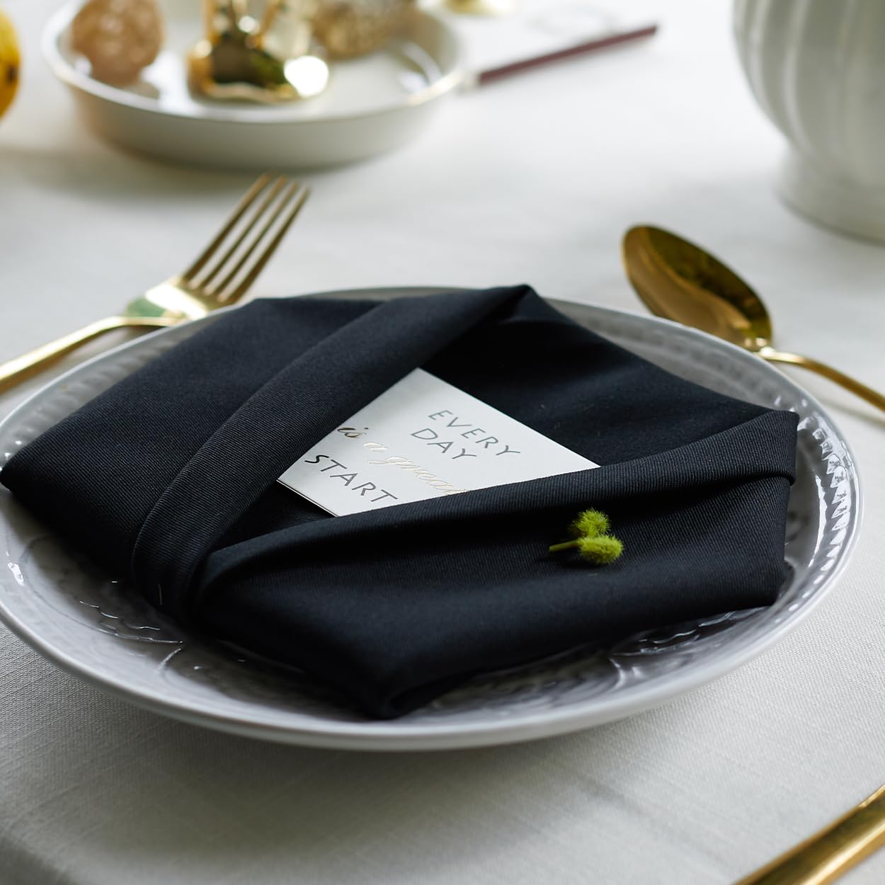 Koffota Black Cloth Napkins Set Of 6,100% Cotton Napkins,18 X18 Inch,Black Kitchen Napkins For Dinner, Washable,Soft,Thcik(Jet B