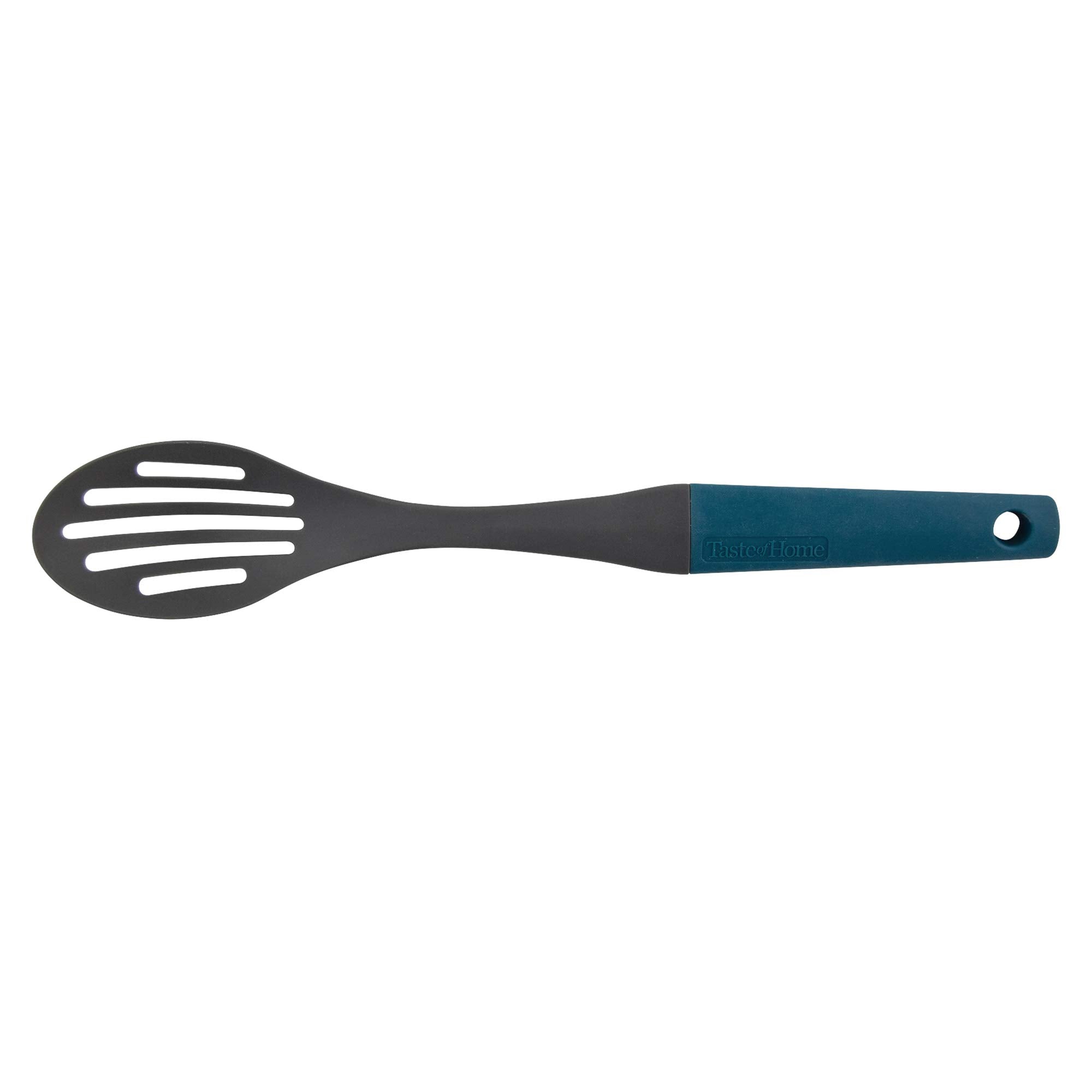 Taste of Home Essential 4 Piece Nylon Kitchen Utensil Set for Nonstick Cookware in Sea Green and Ash Gray