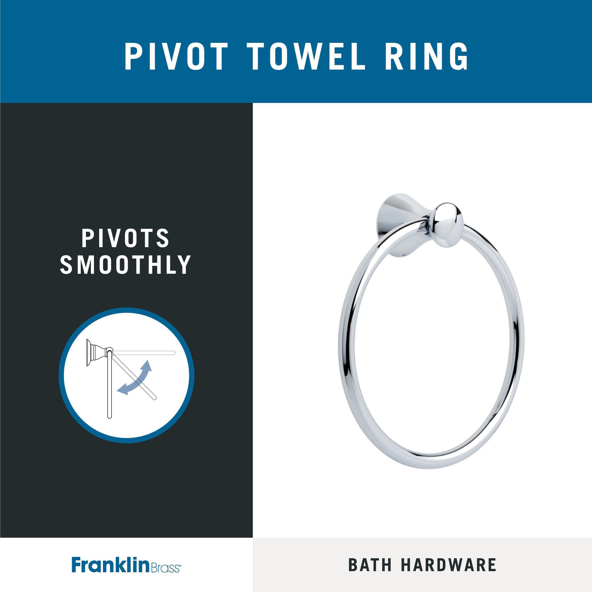 Franklin Brass 139567 Somerset Towel Ring, Polished Chrome