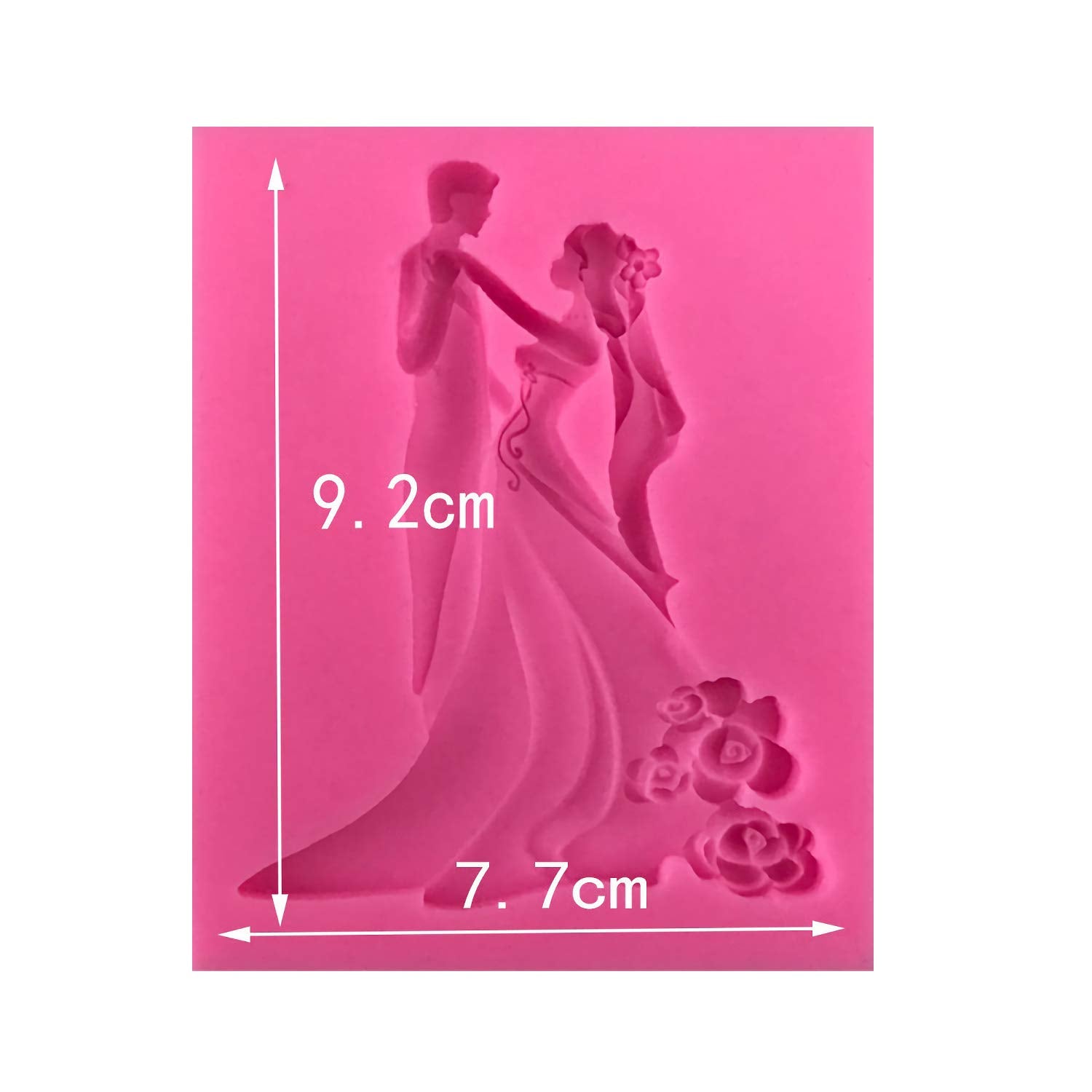 Hengke Bride And Groom Fondant Cake Topper Silicone Mold Couple Dancing Mould Jelly Sugar Chocolate Fondant Silicone Molds For S