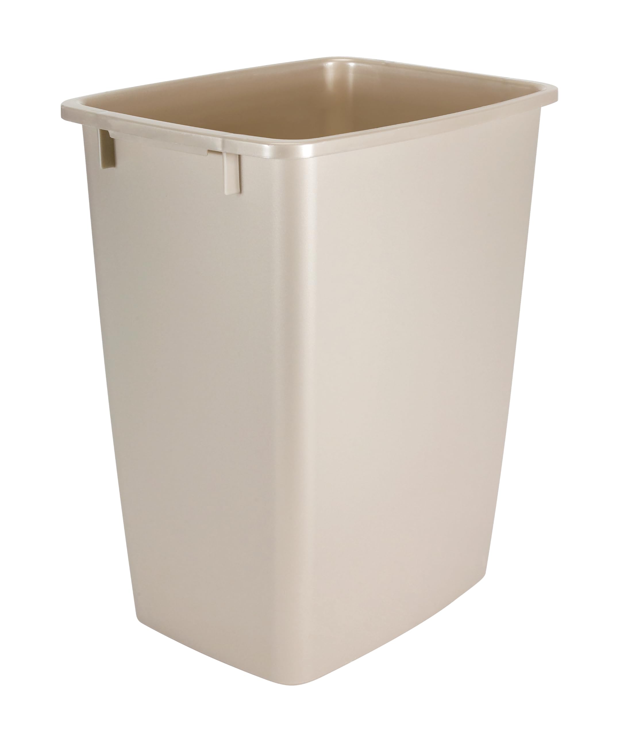 Rubbermaid Small Trash, 9-Gallons, Beige, Plastic Garbage Can/Wastebasket For Kitchen/Bathroom Fits Under-Sink/Desk/Countertop/C