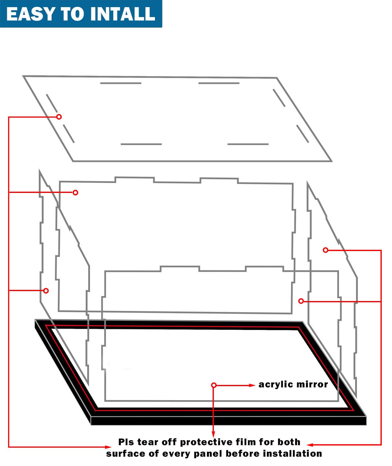 Clear Hat Display Case Acrylic Baseball Cap Holder Stand Transparent Hat Storage Box Dustproof Square Uv Protection Cabinet With