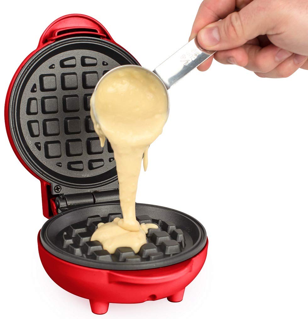 Nostalgia Mwf5Aq Mymini Personal Electric Waffle Maker, Hash Browns, French Toast Grilled Cheese, Quesadilla, Brownies, Cookies,