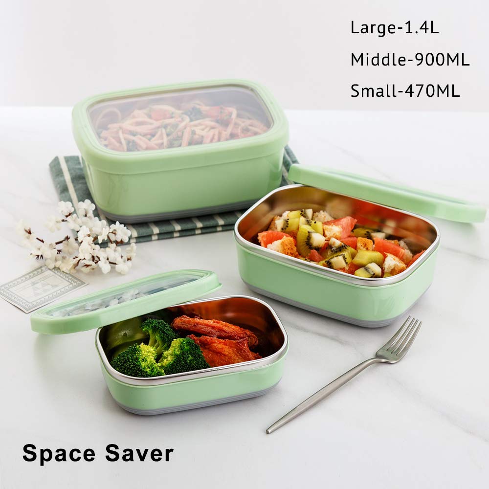 Lille Home Leak Proof Container Stainless Steel - Snack Stainless Steel Container - Ideal For Educational Settings & Daycare - D