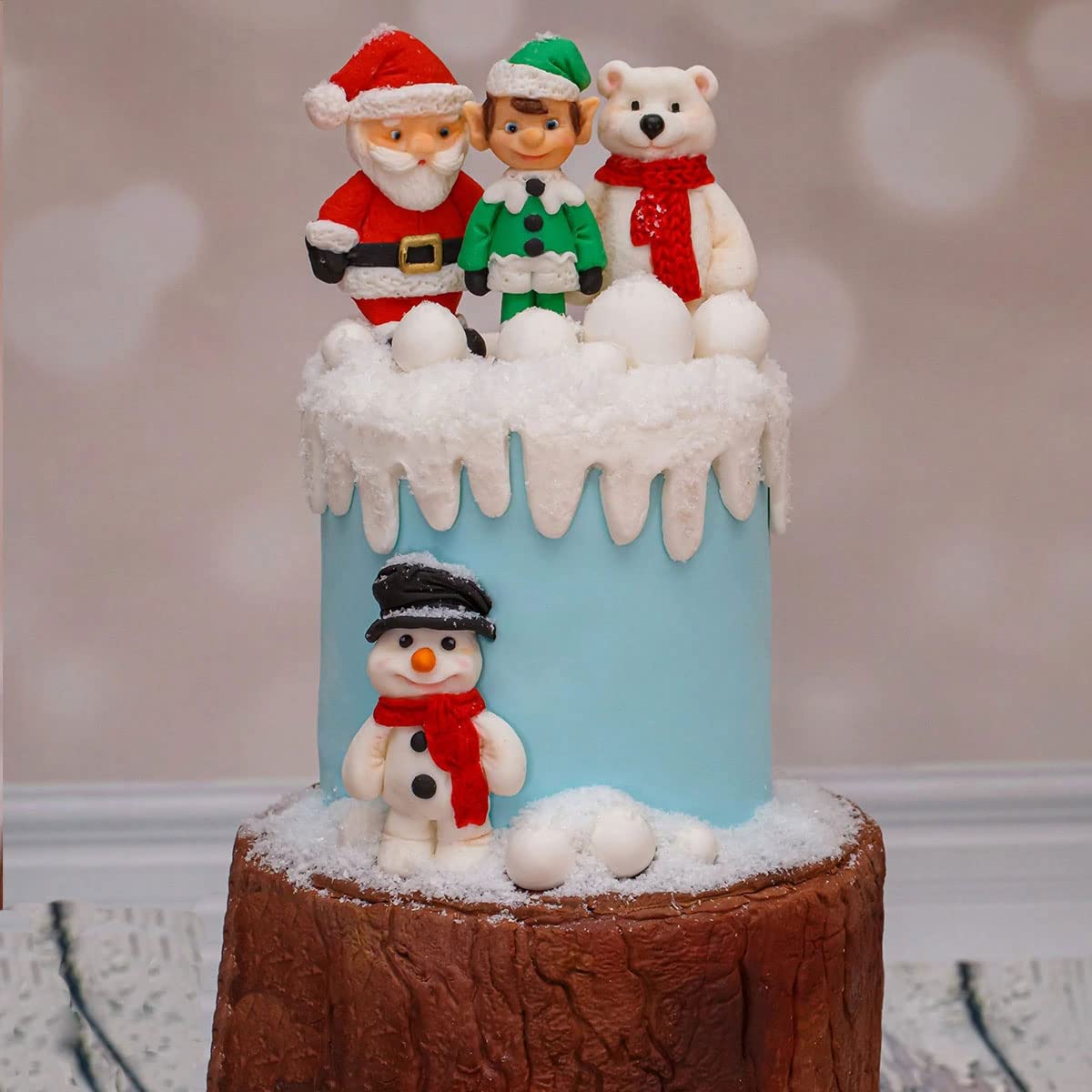 Zhuojie Santa Series Reindeer & Elf & Polar Bear Silicone Mold Fondant Cake Decor Tool Gumpaste Sugarcraft Chocolate Forms Bakew