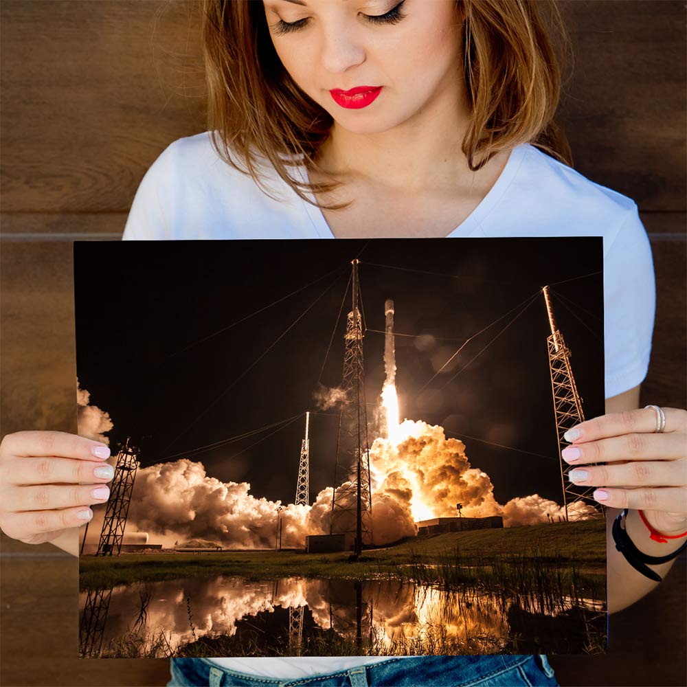 Astronomy Poster - Spacex Telstar 19 Vantage Mission - 11X14 Unframed Art Print - Vintage Posters For Dark Academia, Space Poste