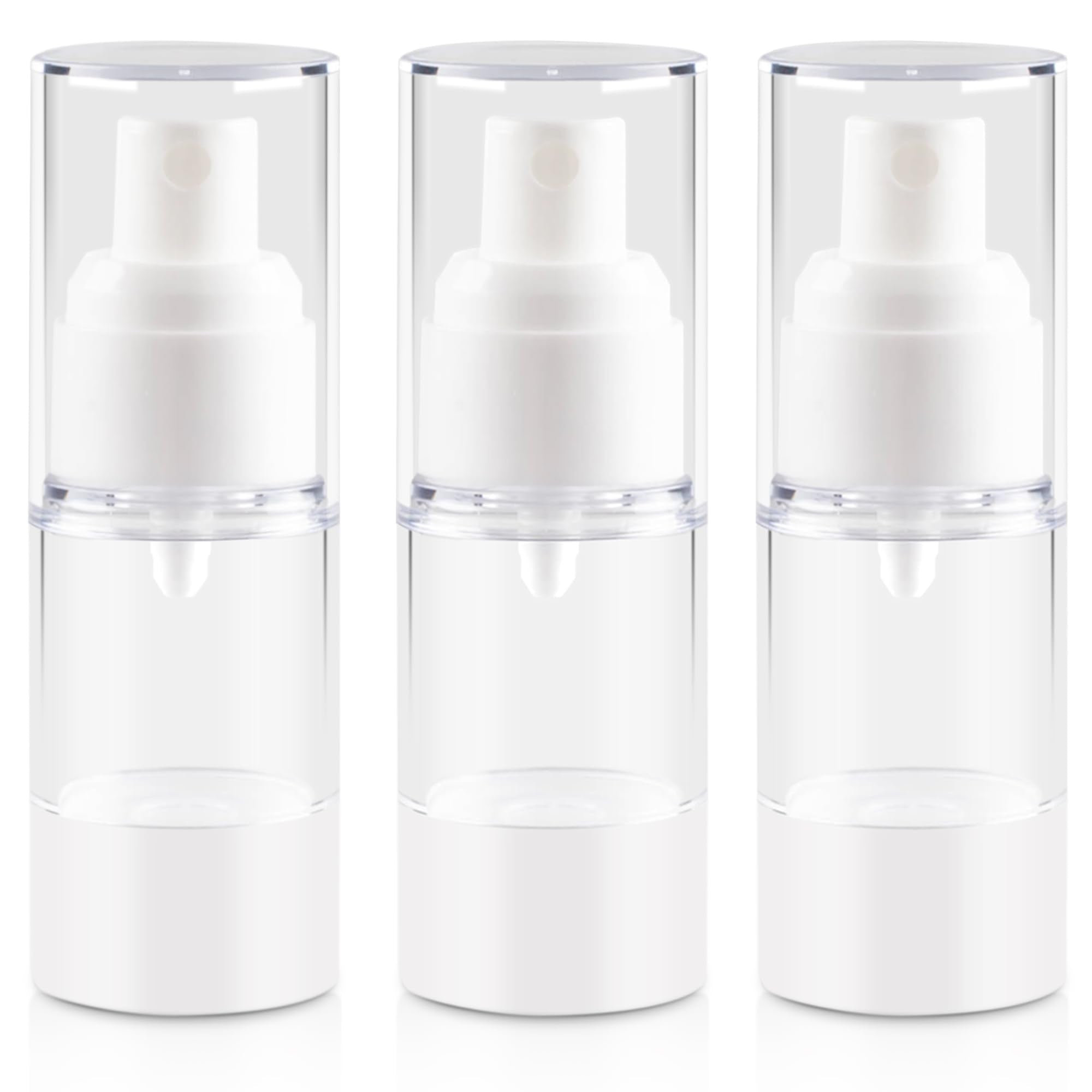 Givitasot 0.5Oz/15Ml Airless Pump Small Spray Bottle, 3 Pack Vacuum Travel Spray Bottle, Fine Mist Mini Spray Bottle For Toner P