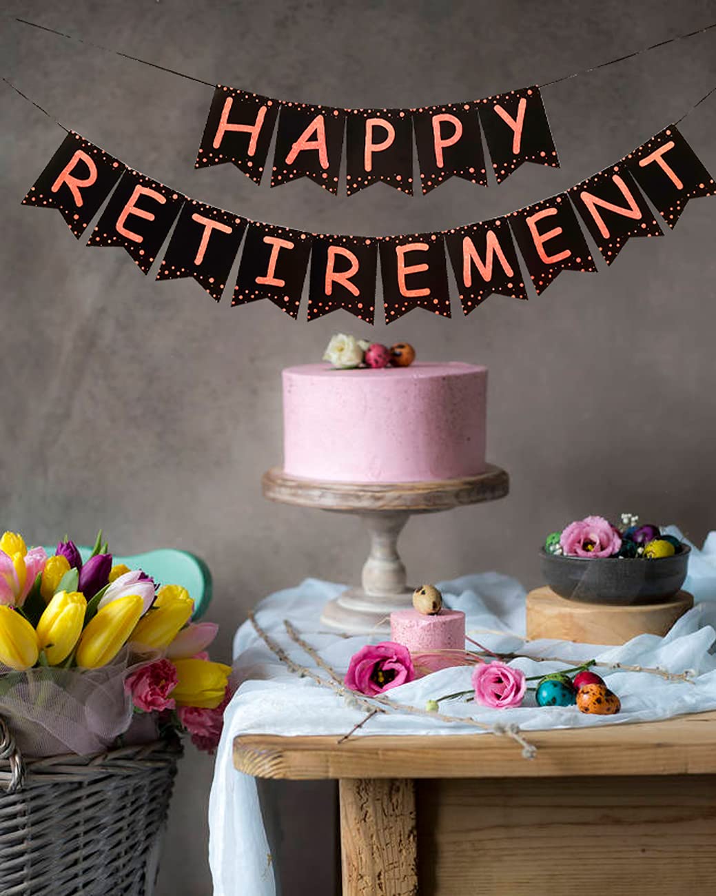 Retirement Party Decorations For Women Black Rose Gold Happy Retirement Banner And Swirls With Rose Gold Confetti Balloons Kit F