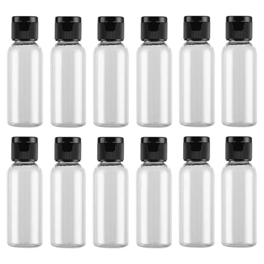 30Ml 1 Oz Plastic Pour Bottle With Flip Cap Empty Travel Sample Containers Jar For Emollient Water Shower Gel Emulsion - Pack Of