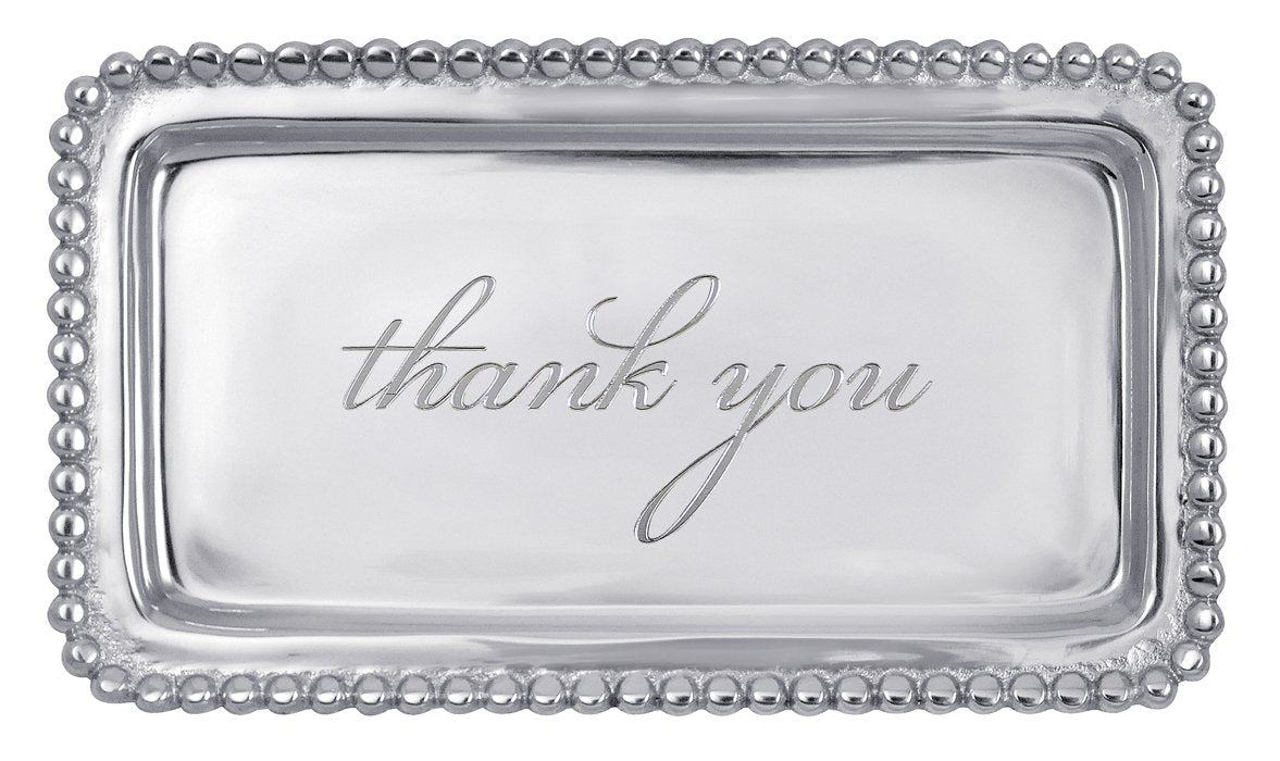Mariposa Thank You Rectangular Aluminum Tray