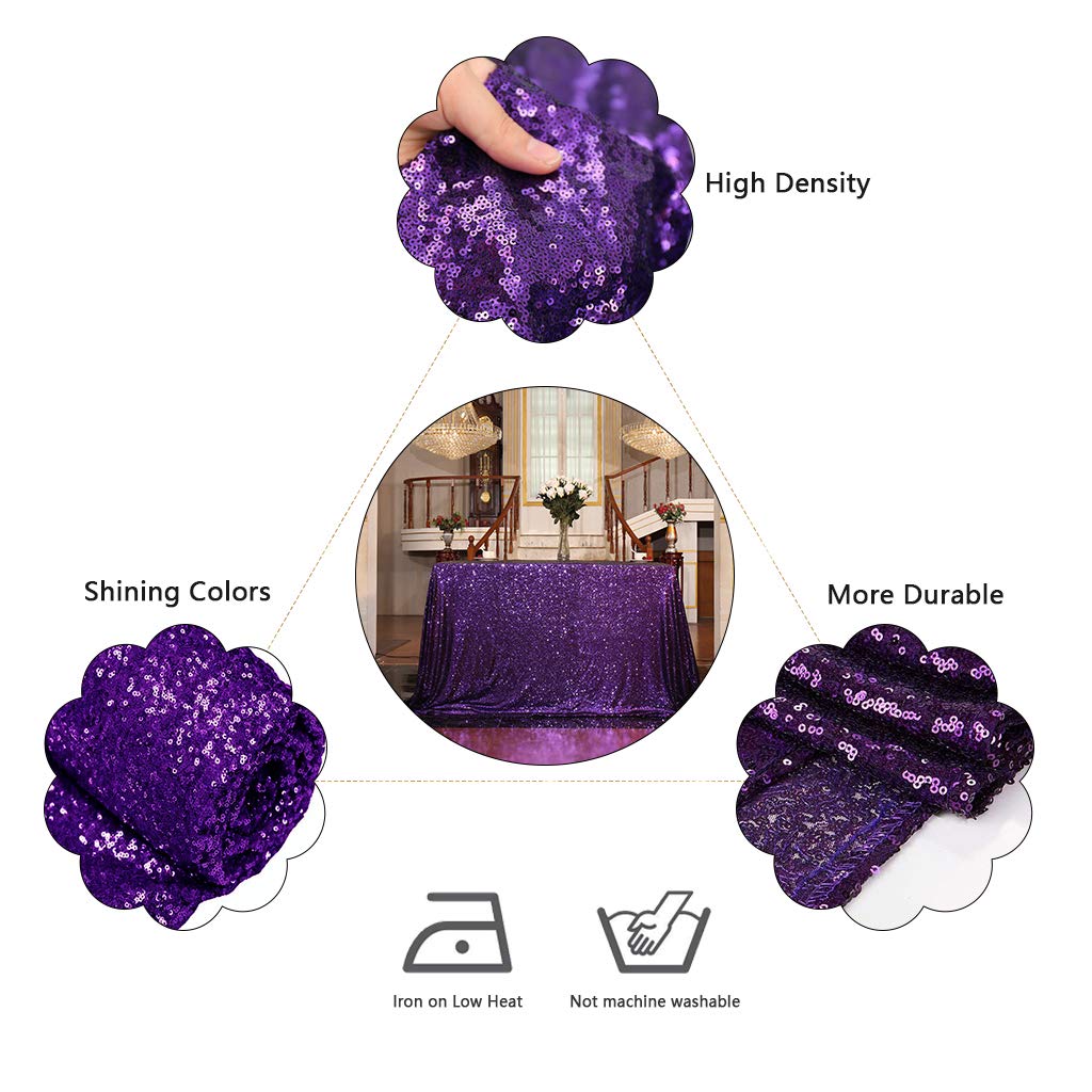 Eternal Beauty Sequin Tablecloth,Sparkly Table Cloth For Wedding Party, Christmas Decorations Square Glitter Tablecloth (48''X48