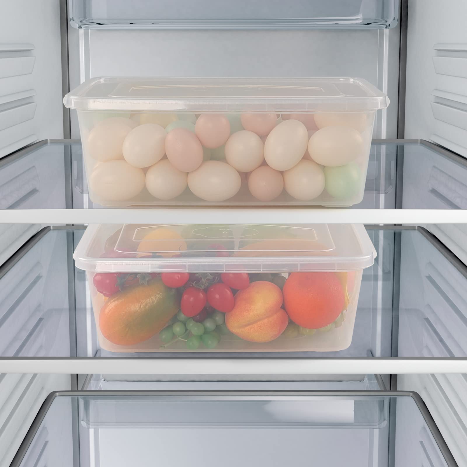 Ramddy 4 Packs 14 Quart Clear Latching Box, Plastic Storage Bin With Lid