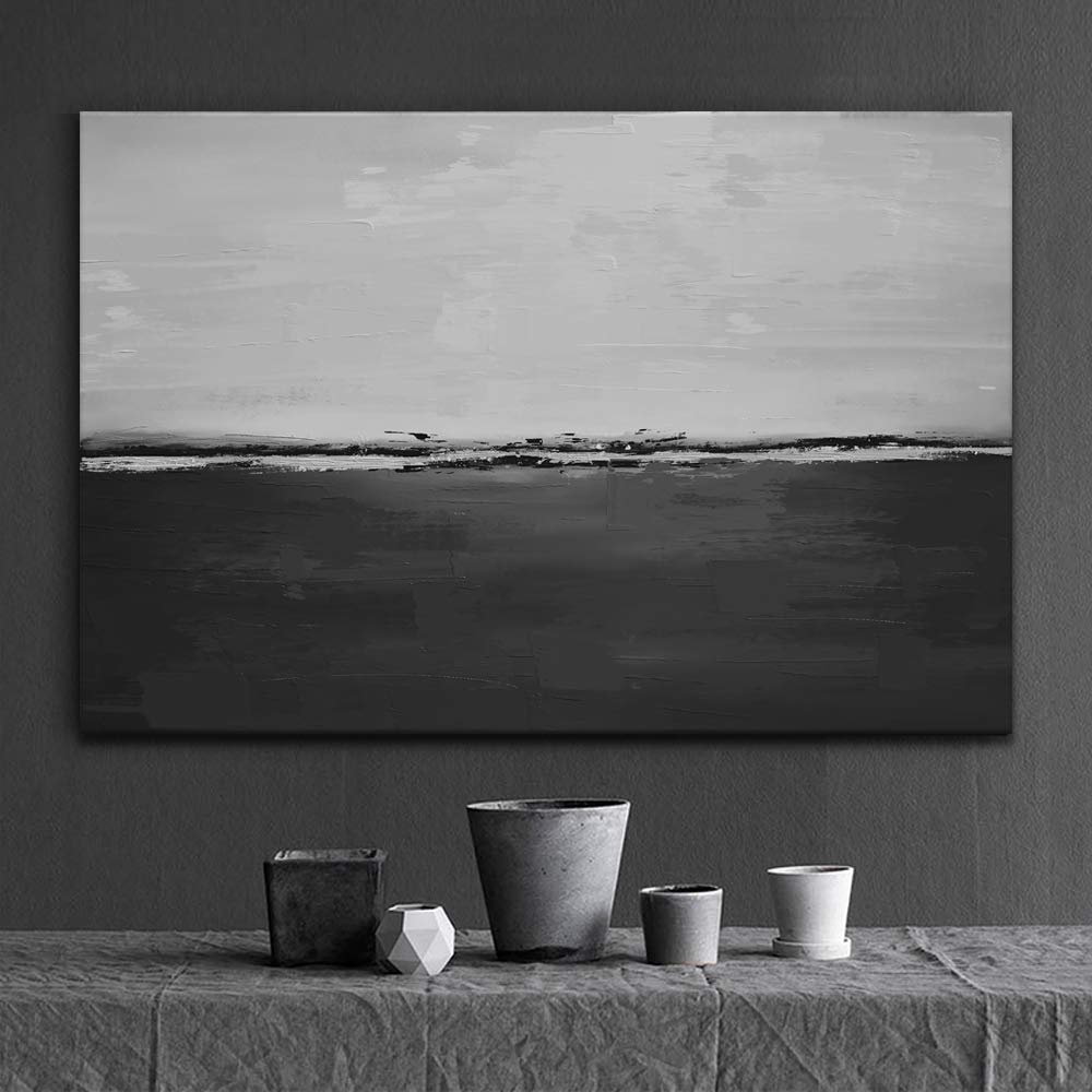 Signwin Canvas Wall Art Abstract Seascape Painting Canvas Prints Home Artwork Decoration For Living Room,Bedroom - 24X36 Inches