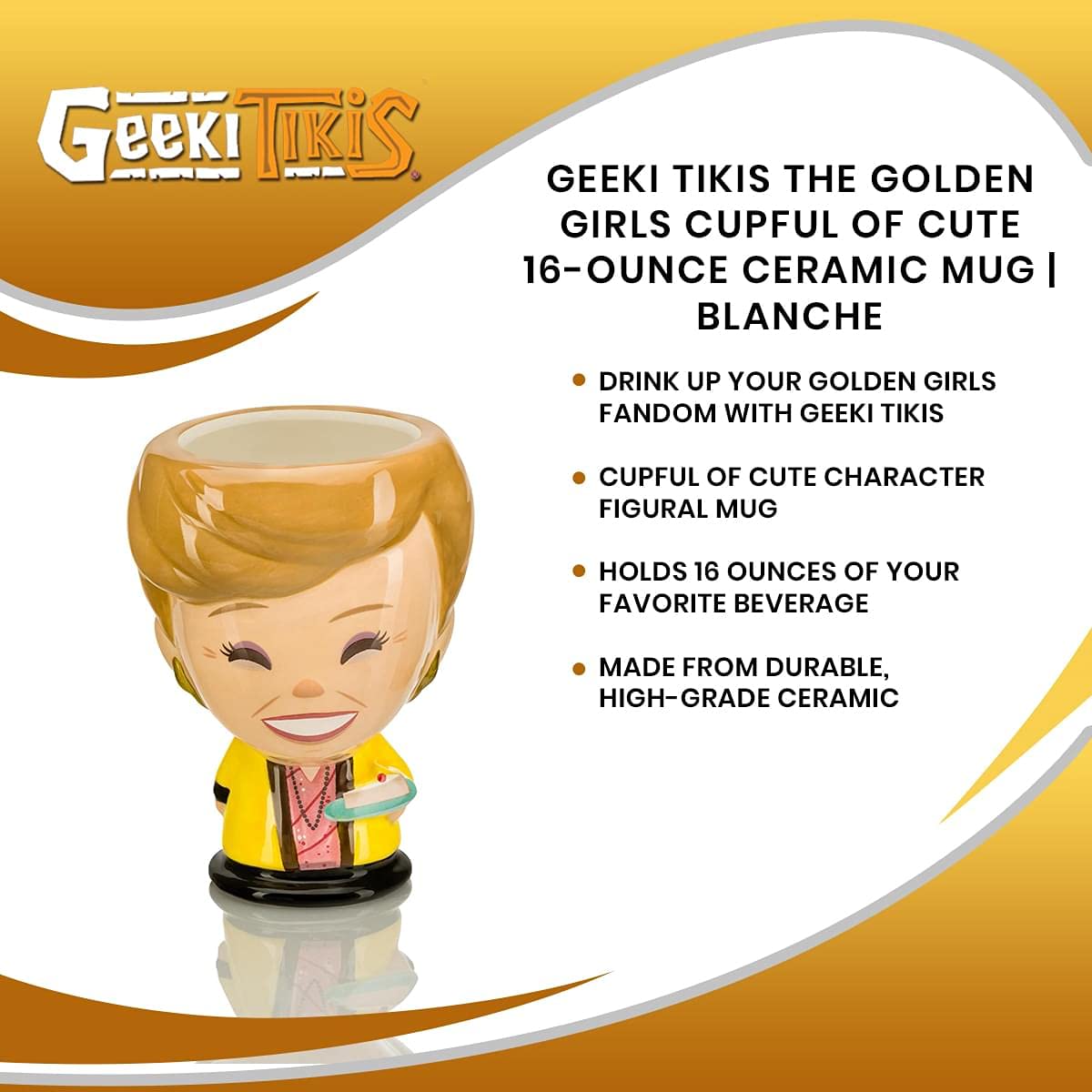 Cupful Of Cute The Golden Girls 16-Ounce Ceramic Mug | Blanche