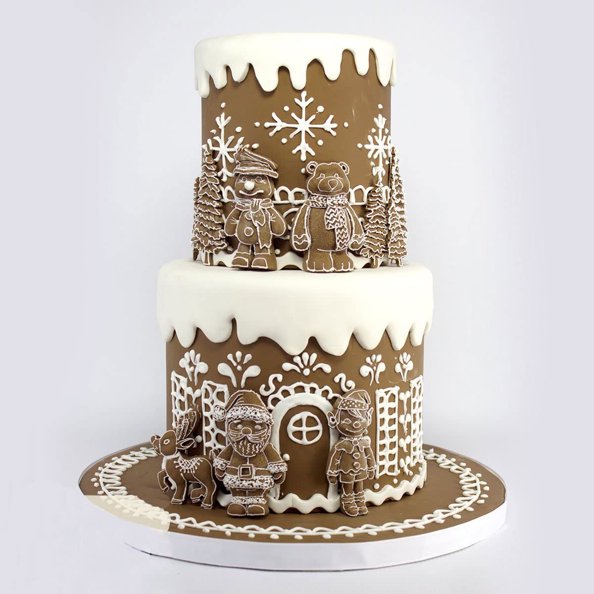 Zhuojie Santa Series Reindeer & Elf & Polar Bear Silicone Mold Fondant Cake Decor Tool Gumpaste Sugarcraft Chocolate Forms Bakew