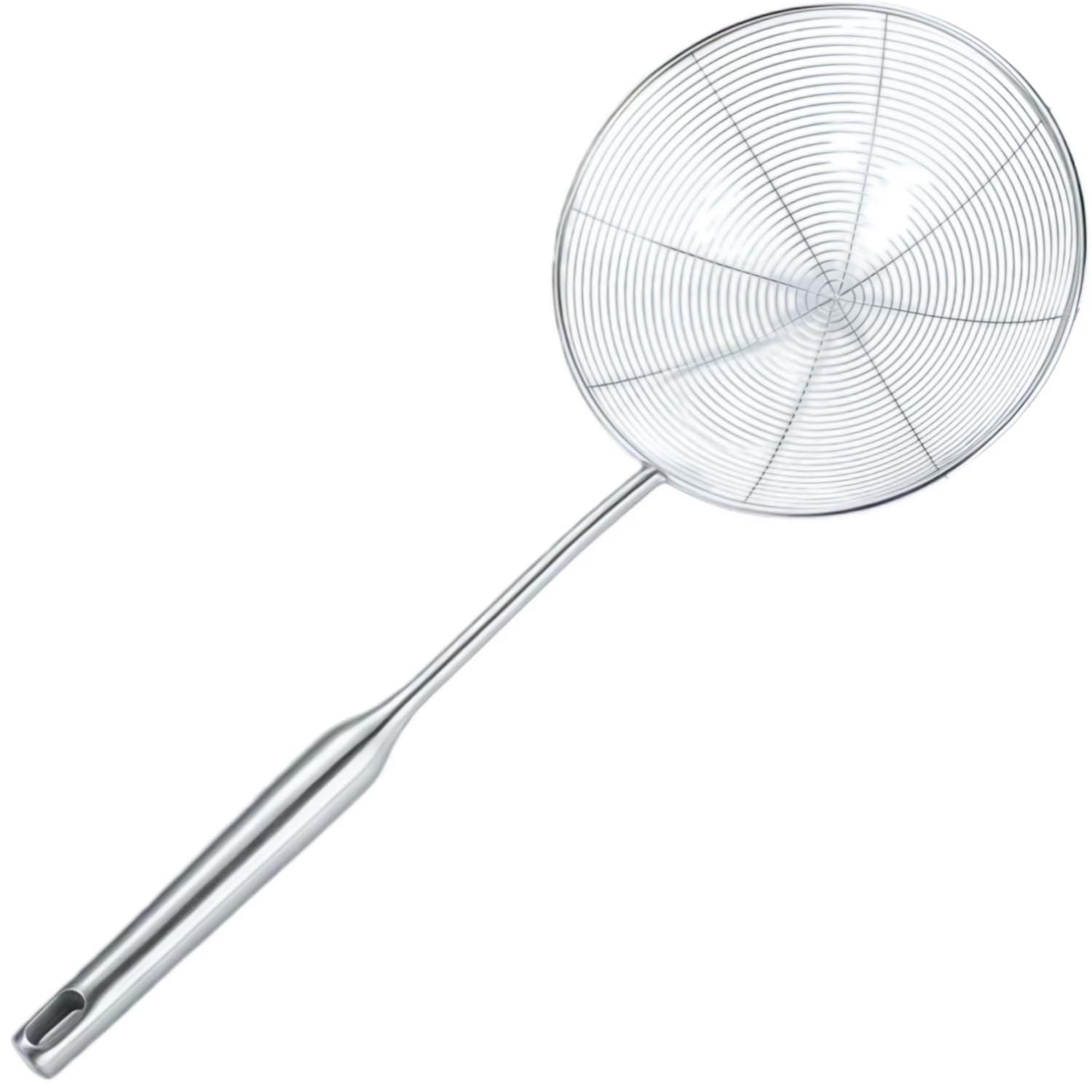 Stainless Steel Spider Scoop Strainer Skimmer Ladle Versatile for Cooking, Frying & Straining Kitchen Gadgets Wire Pasta Spoon, 