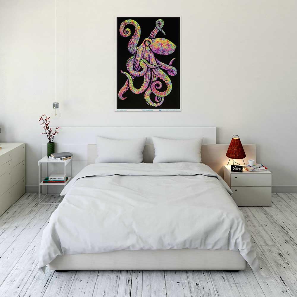 Painted Octopus - Laminated Blacklight Poster - 23.5'' X 35.5''