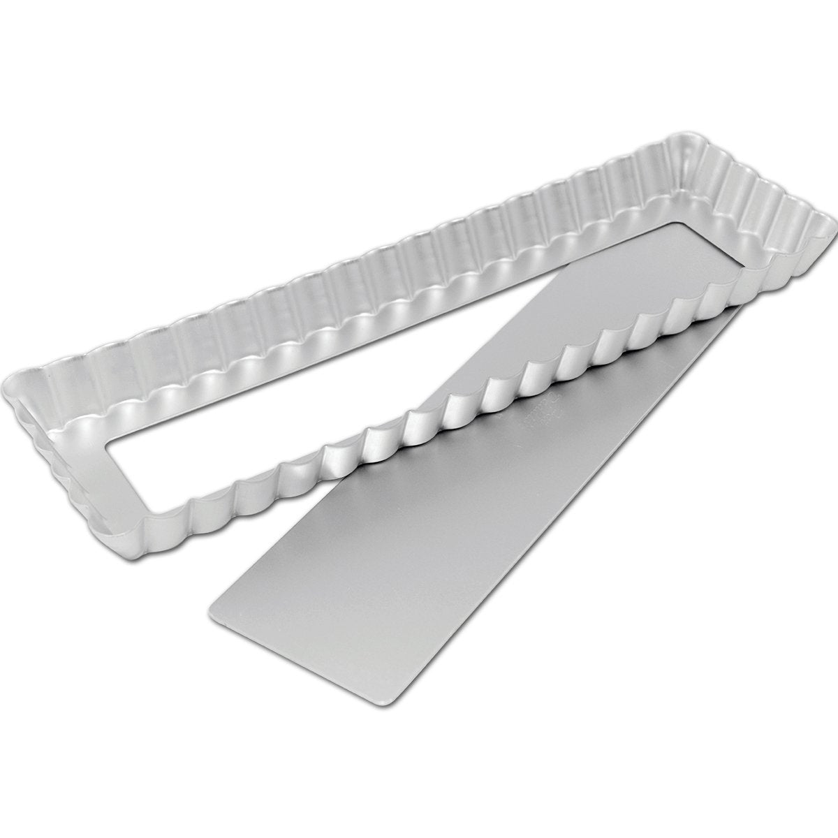 Fat Daddio'S Pft-1375 Rectangle Fluted Tart Pan, 13.75 X 4.25 Inch